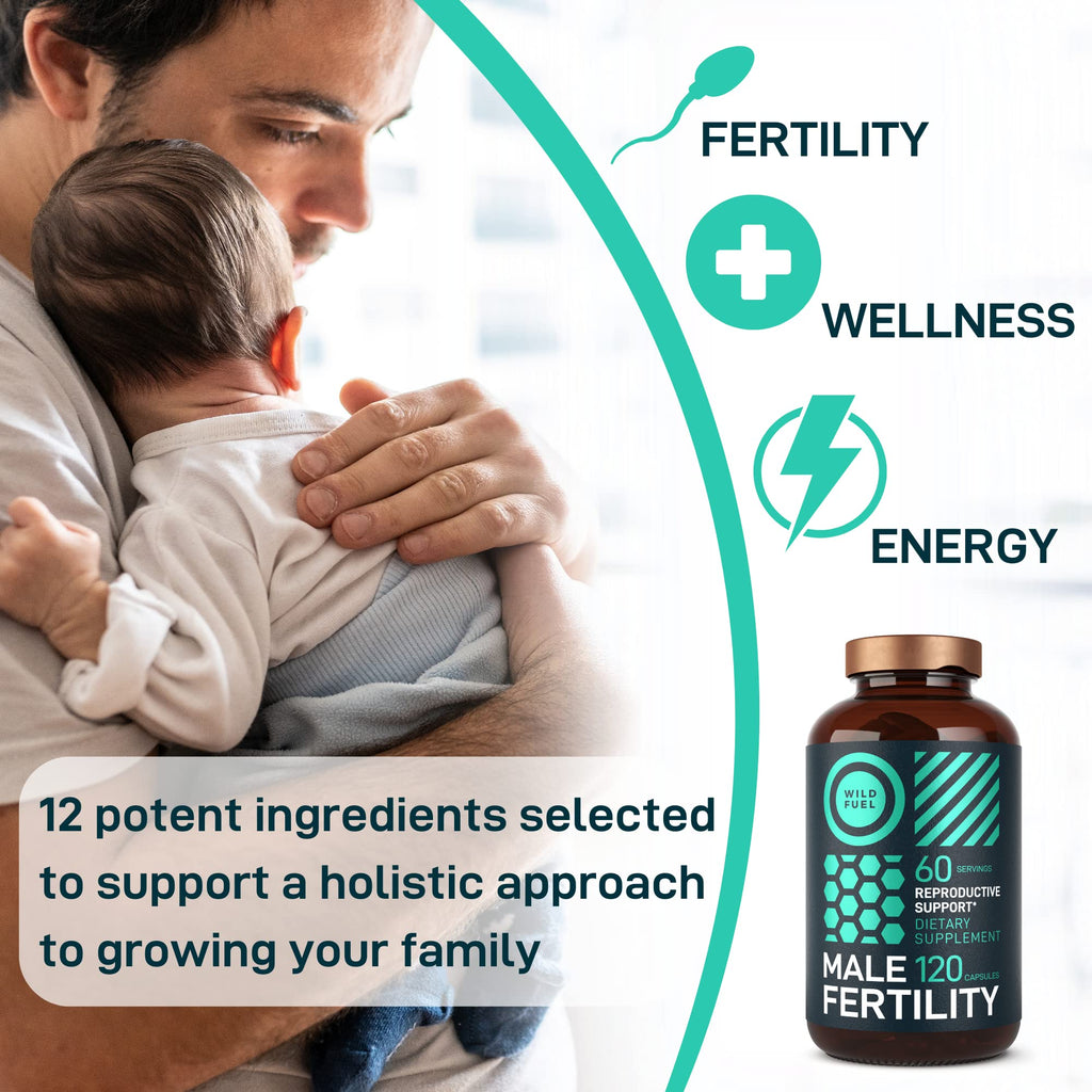 Fertility Supplements For Men Prenatal Vitamin - Maca Root, Ashwagandha, L Arginine WILD FUEL