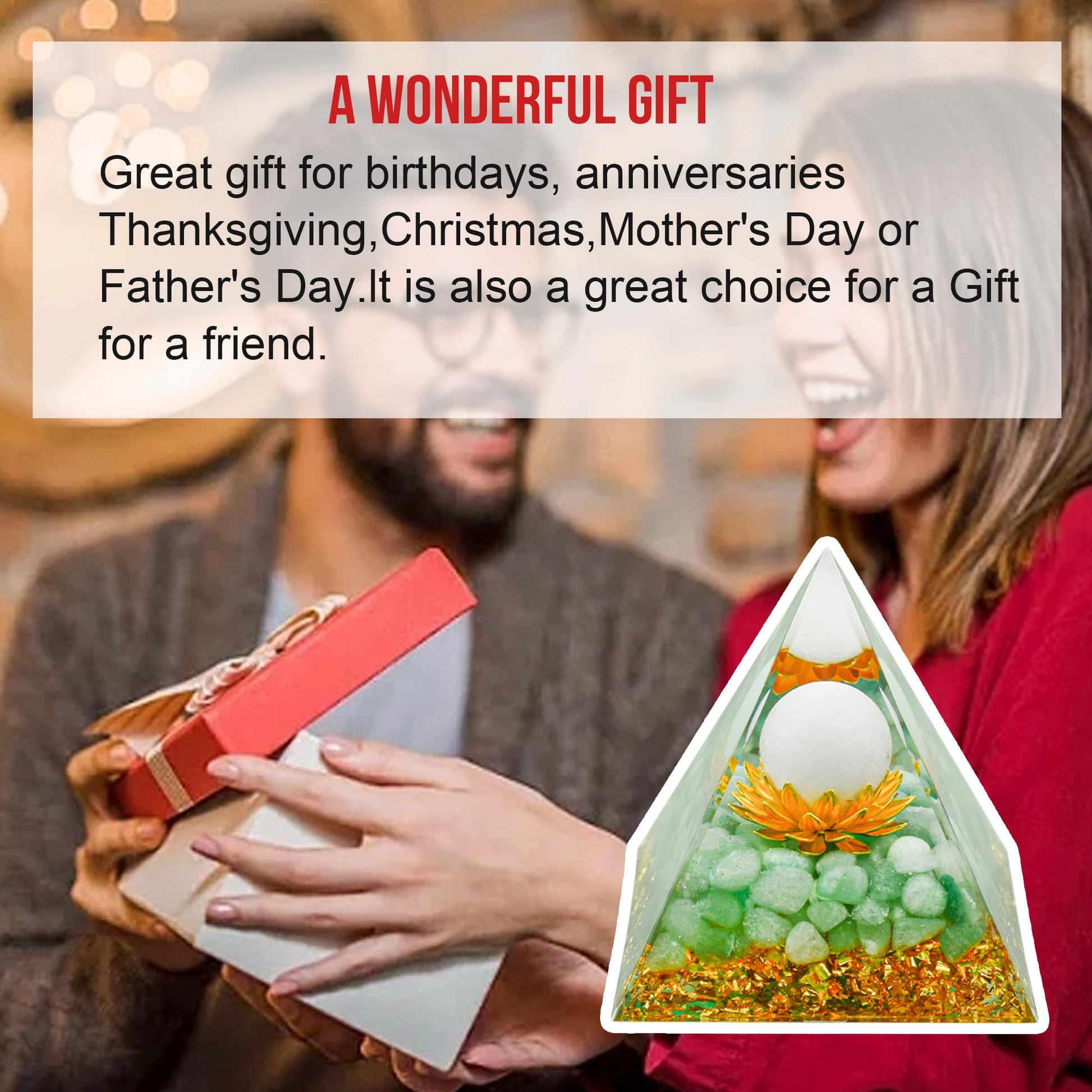 MrMrKura Orgone Pyramids Orgone Energy Pyramid Flower of Life Crystals Organite Obsidian - AB Mystery