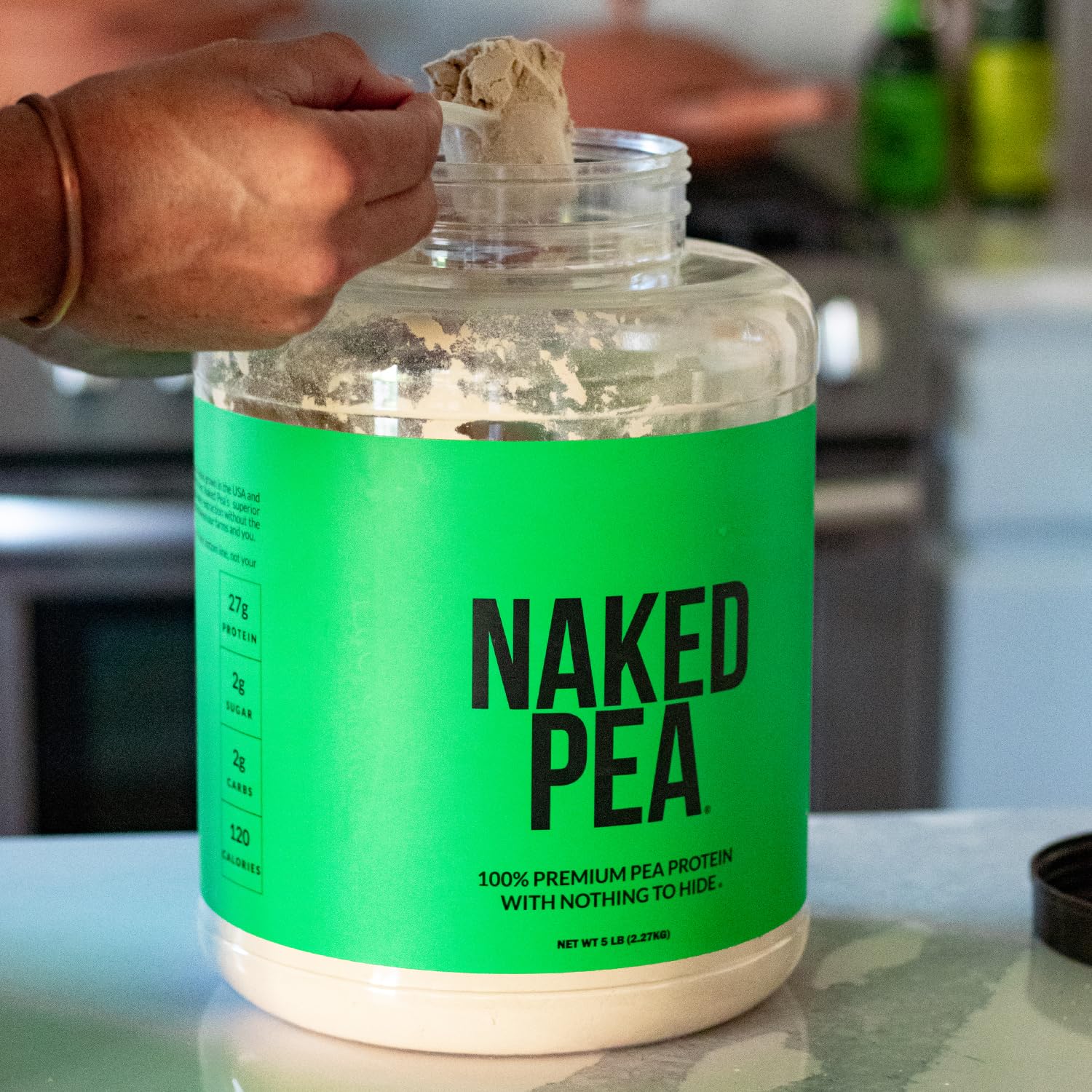 NAKED Pea - 5LB 100% Pea Protein Powder from North American Farms - Unflavored - AB Mystery