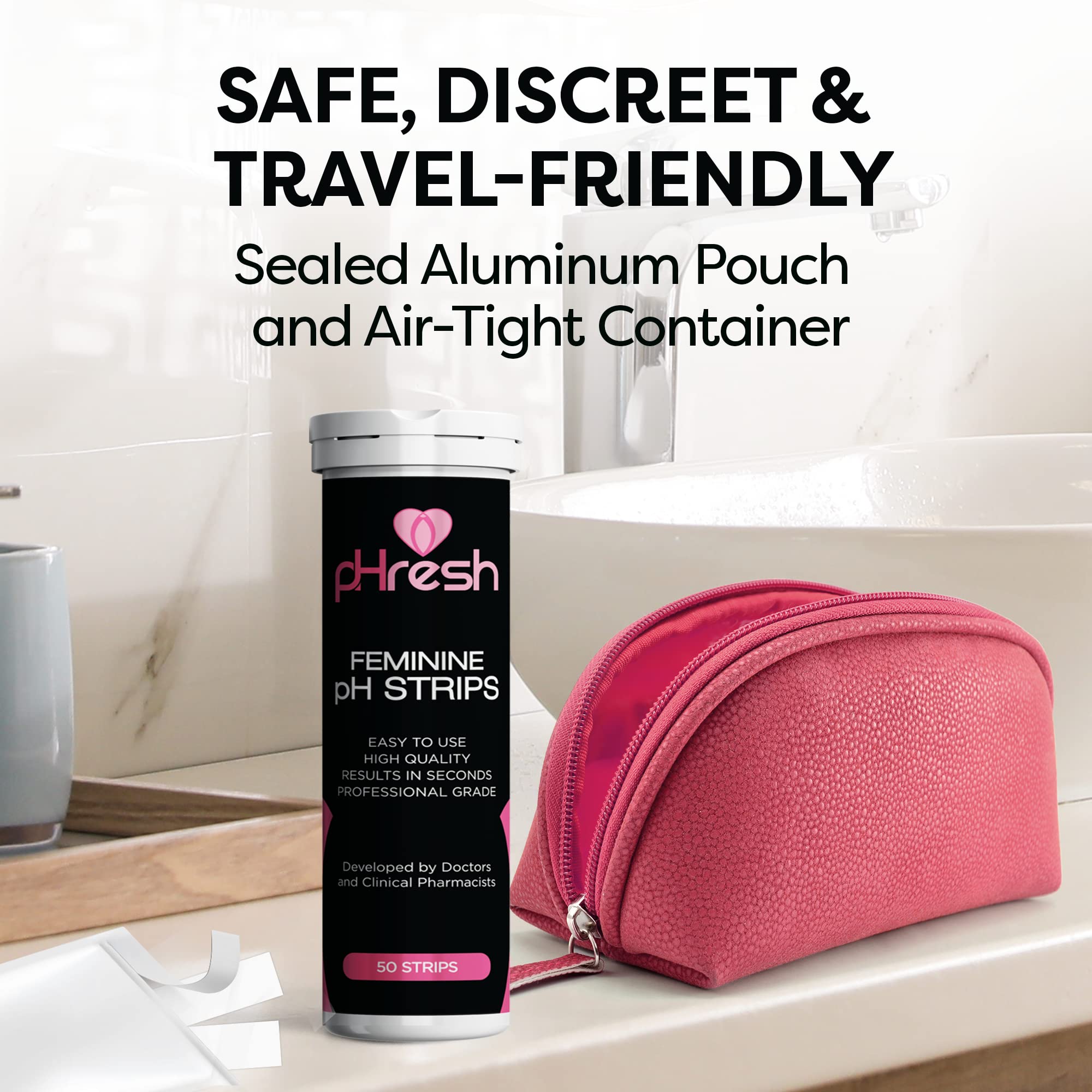 ACE NUTRITION pHresh Boric Acid Suppositories & Vaginal pH Test Strips Bundle - AB Mystery