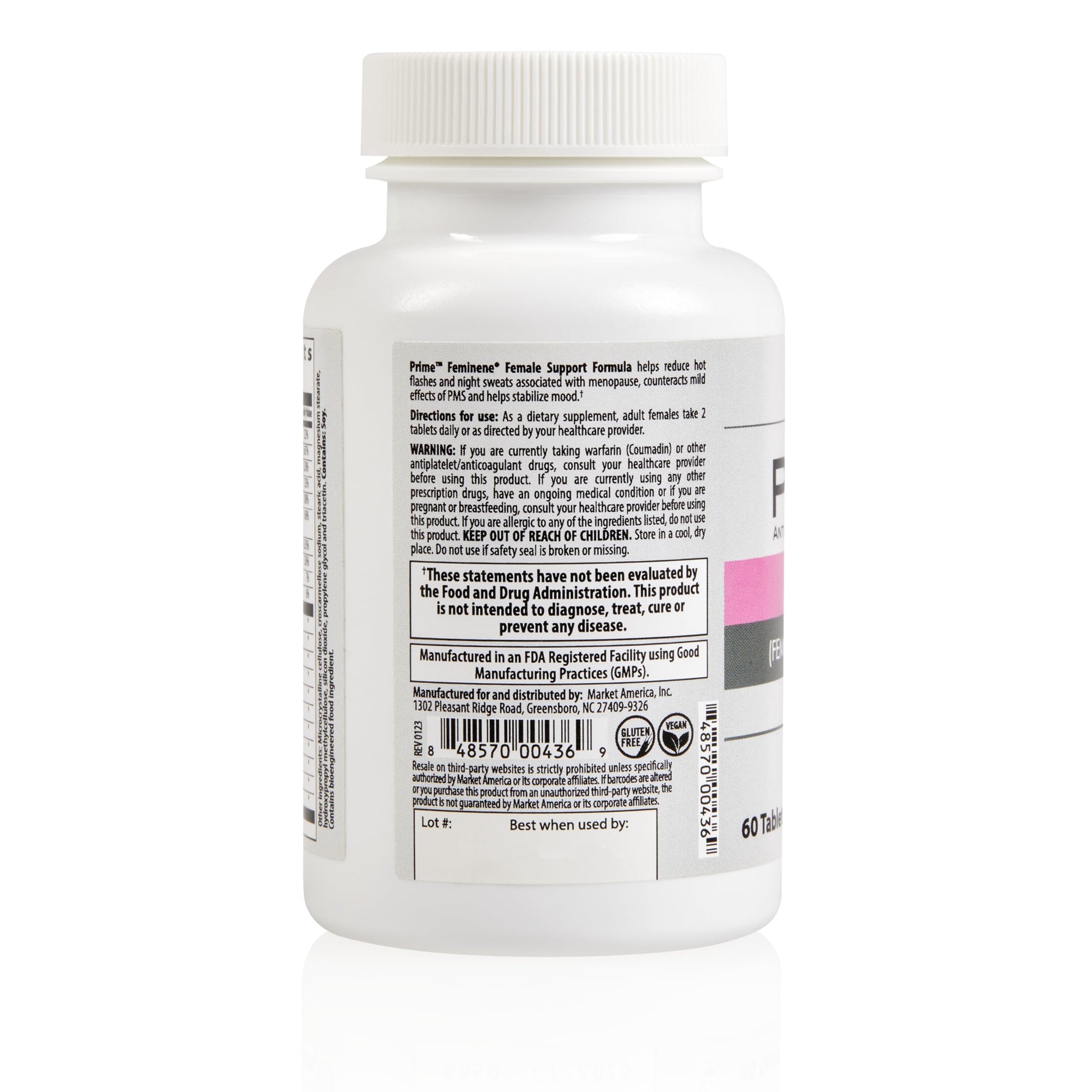 Prime Feminene Female Support Formula, Helps to Reduce Hot Flashes & Night Sweats Associated - AB Mystery