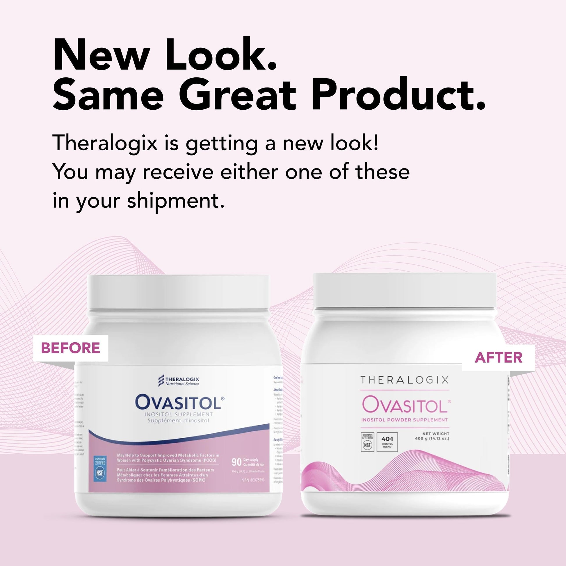 Theralogix Ovasitol Inositol Powder - 60 Servings - Myo-Inositol & D-Chiro Inositol - AB Mystery