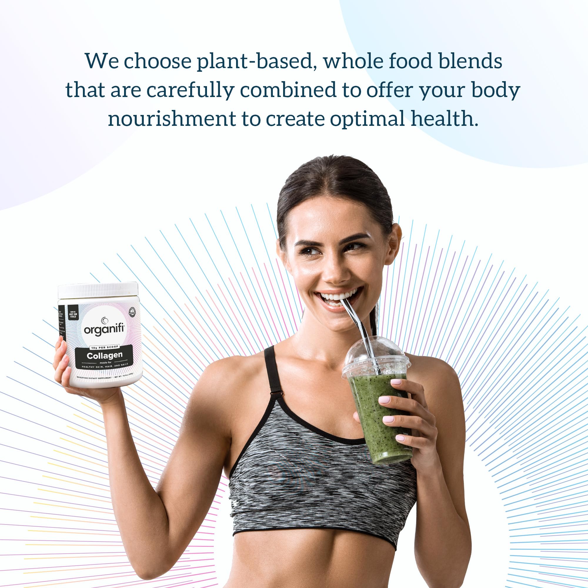 Organifi Unflavored Collagen Powder - Supports Stronger Skin, Nail, and Hair, 40 Servings - AB Mystery