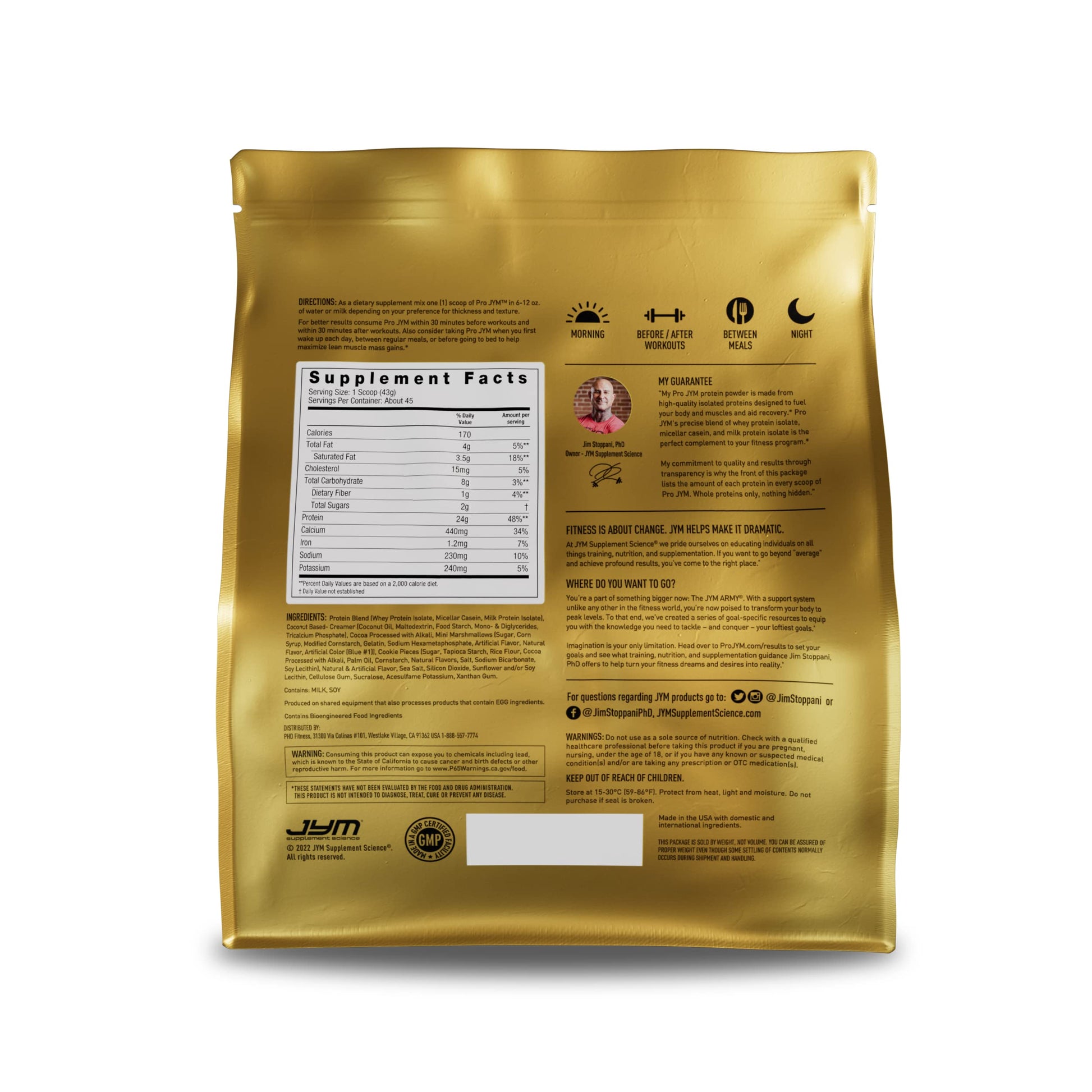 Pro JYM Protein Powder - Egg White, Milk, Whey Protein Isolates & Micellar Casein - AB Mystery