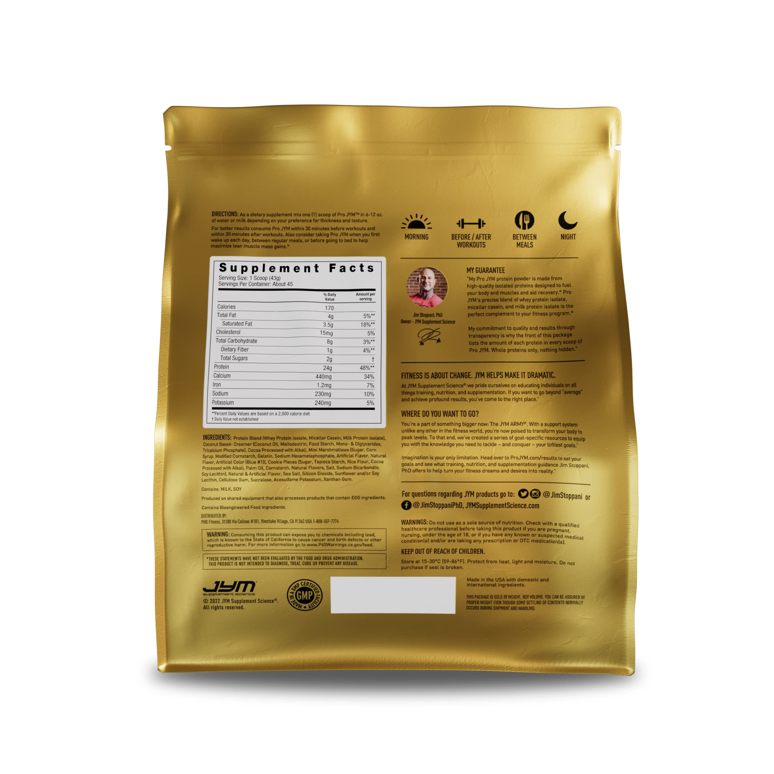 Pro JYM Protein Powder - Egg White, Milk, Whey Protein Isolates & Micellar Casein - AB Mystery