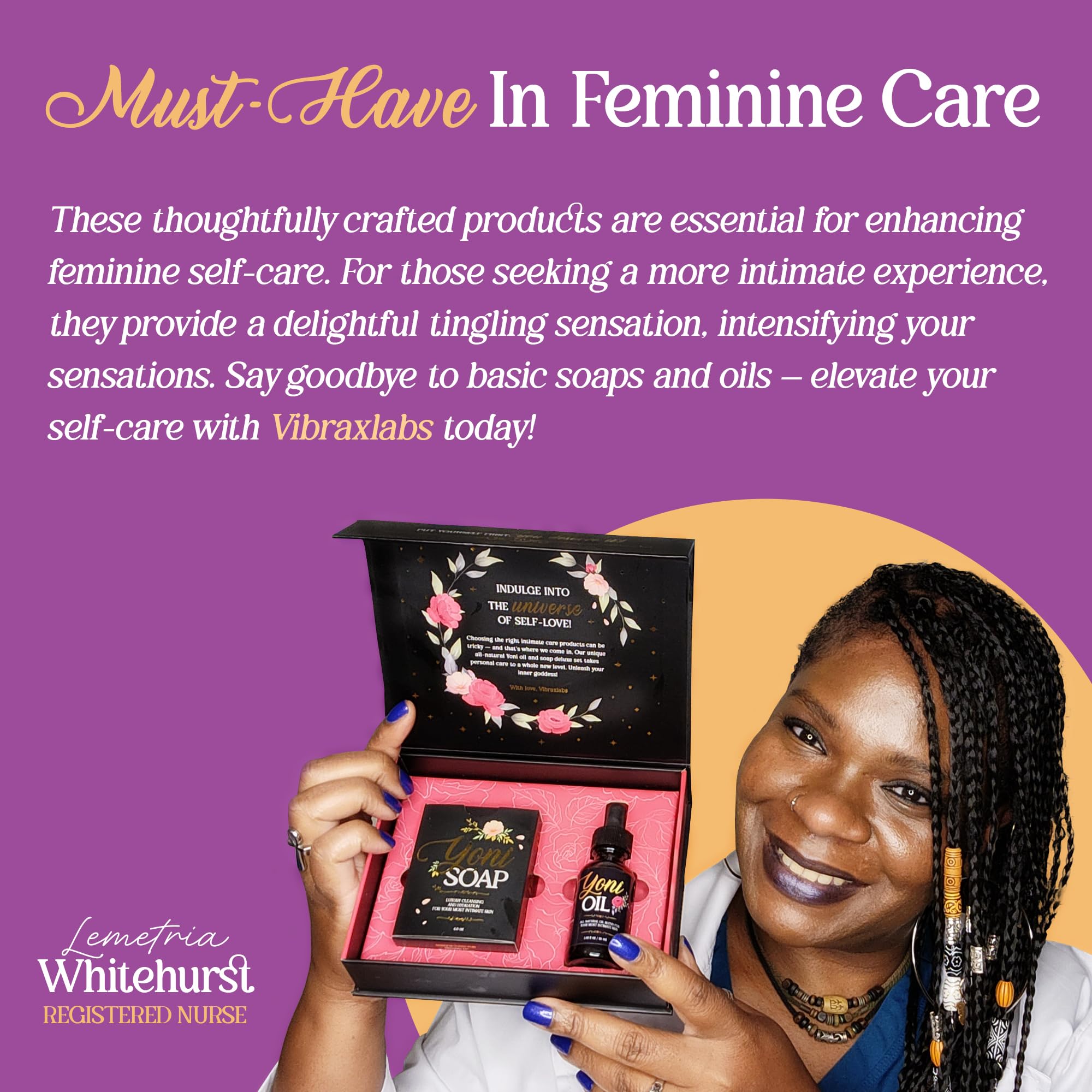 vibraxlabs Yoni Oil 1 Oz. Rose Scented Daily Feminine Wash Vulva Oil for pH Balance and Female Dryness - AB Mystery