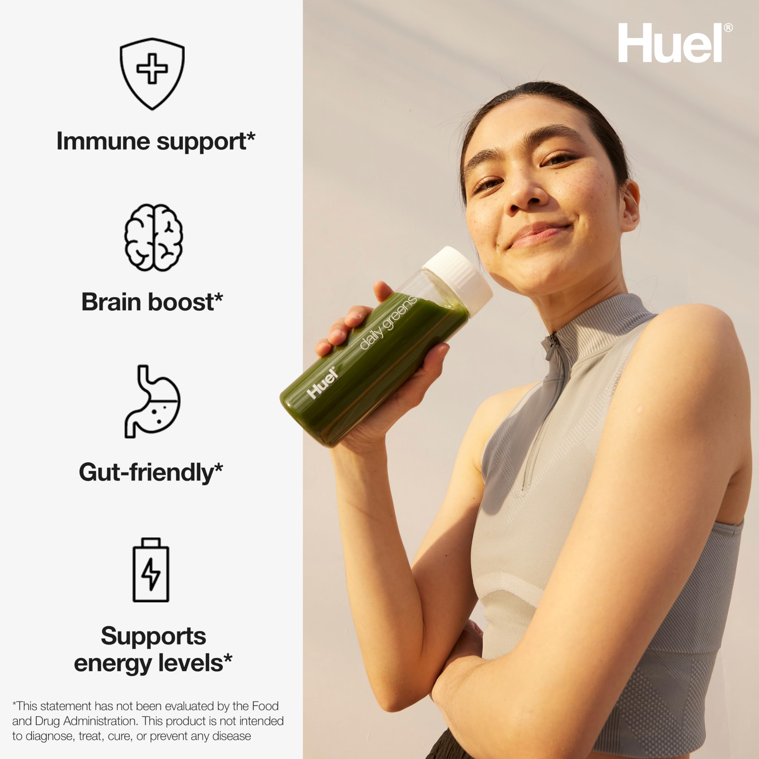 Huel Daily Greens | Superfood Greens Powder | 91 Vitamins, Minerals, and Wholefood - AB Mystery