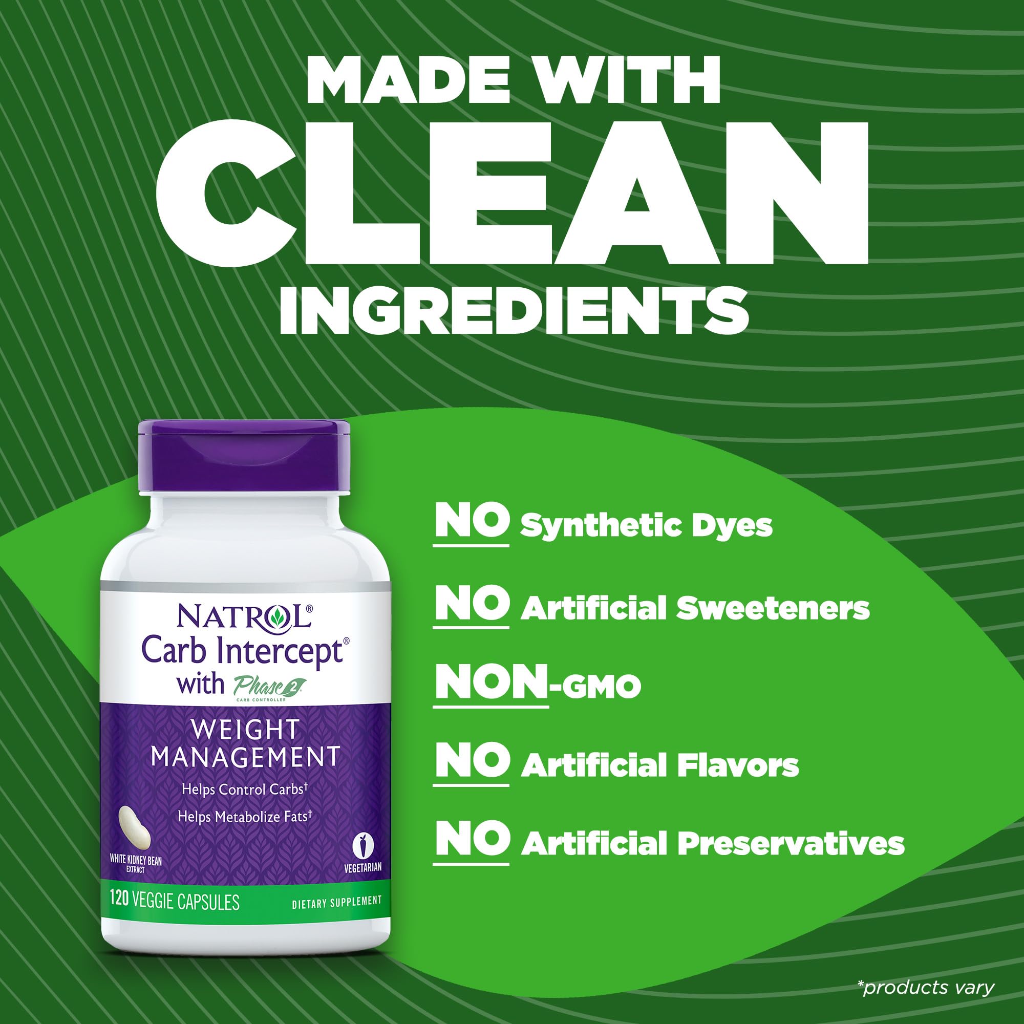 Natrol Carb Intercept Capsules with White Kidney Bean Extract - Controls Carbs, Metabolize - AB Mystery