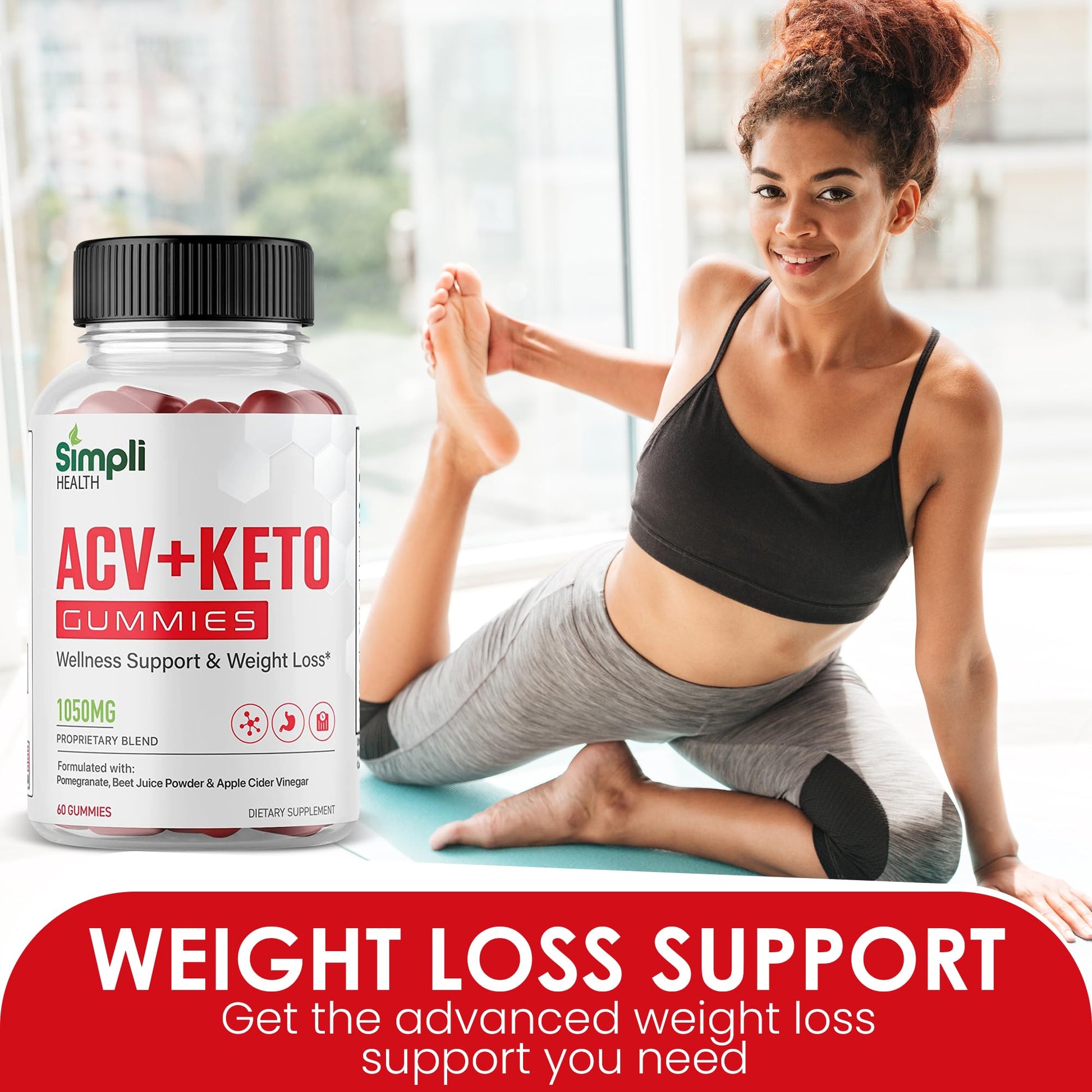 Nutrocell Simpli Health ACV Ketos Gummies Keto Apple Cider Vinegar 1050mg, Simplihealth - AB Mystery