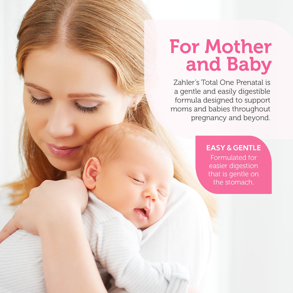 Zahler - Total One Prenatal Vitamins for Women (120 Count) Daily Multi Vitamin Prenatals with Folic Acid, Iron, Zinc Zahler