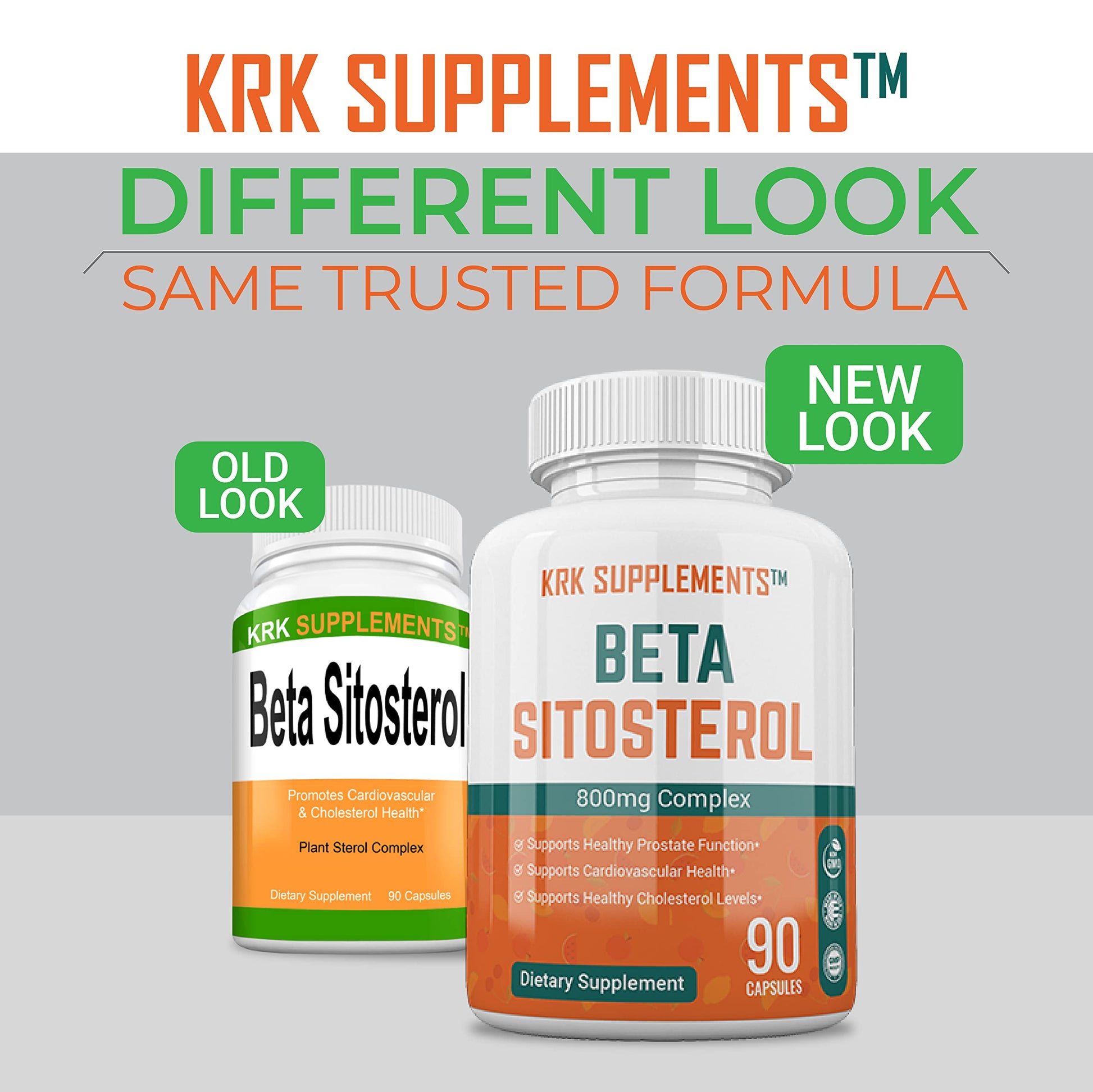 KRK SUPPLEMENTS Bundle Combo for 3 Total Bottles of Beta Sitosterol 800mg - AB Mystery