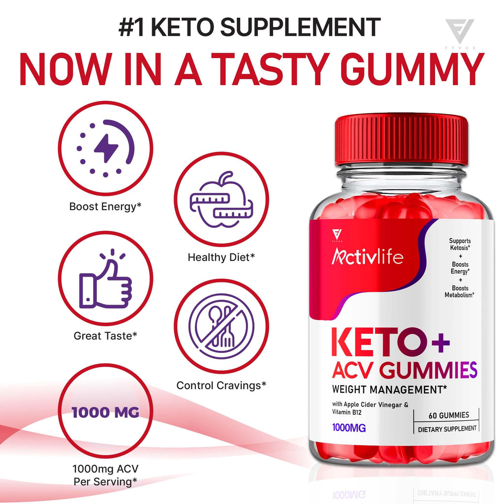 (2 Pack) Activlife Keto ACV Gummies Activelife Keto Advanced, Active Life Keto