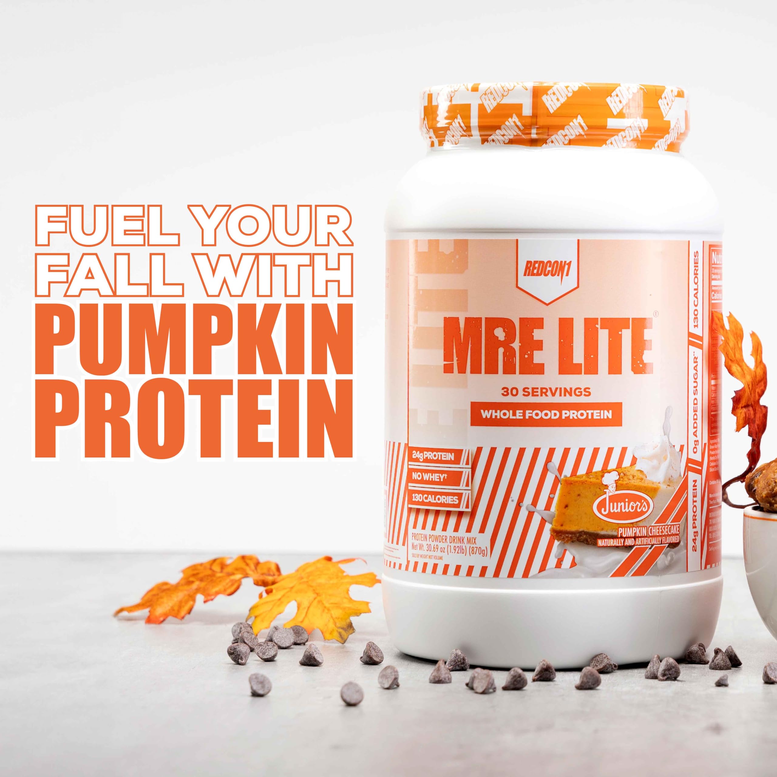 REDCON1 MRE Lite Whole Food Protein Powder, Juniors, Pumpkin Cheesecake - Low Carb - AB Mystery