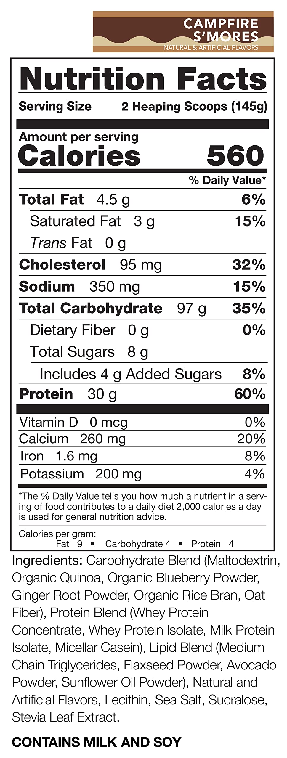 Rivalus Clean Gainer, S'Mores, 10 Pound - AB Mystery