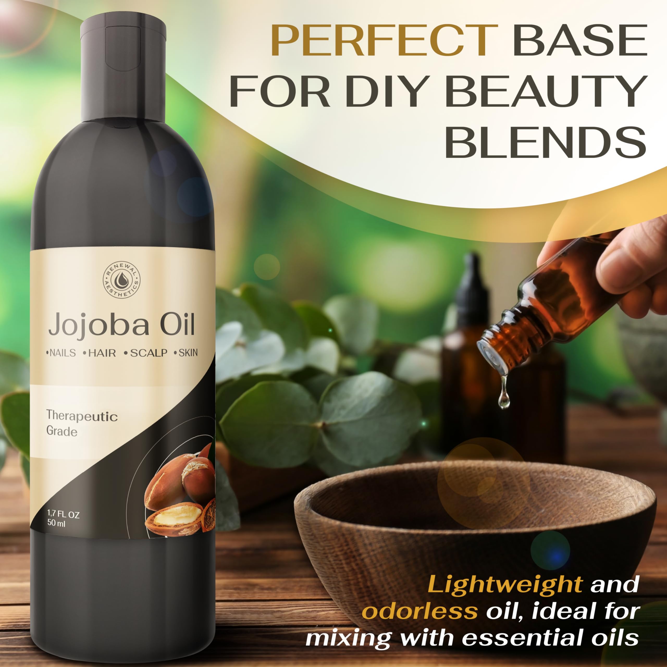 Sweet Oil - Hair and Skin Softener, Organic Natural Carrier Body Oil, Carrier Oil for Essential Oils - Massage Oil - AB Mystery