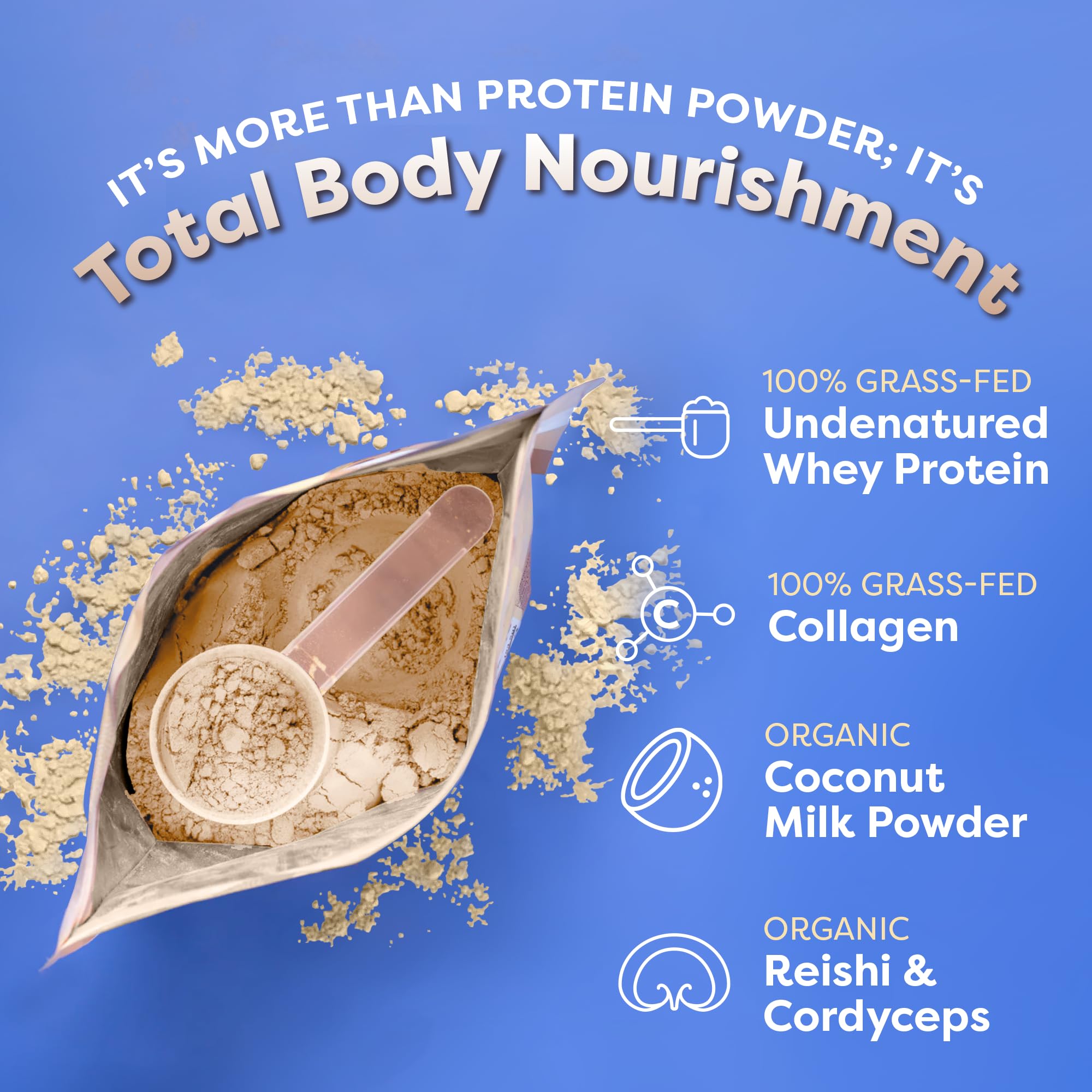 FlavCity Protein Powder Smoothie, Vanilla - 100% Grass-Fed Whey Protein - AB Mystery