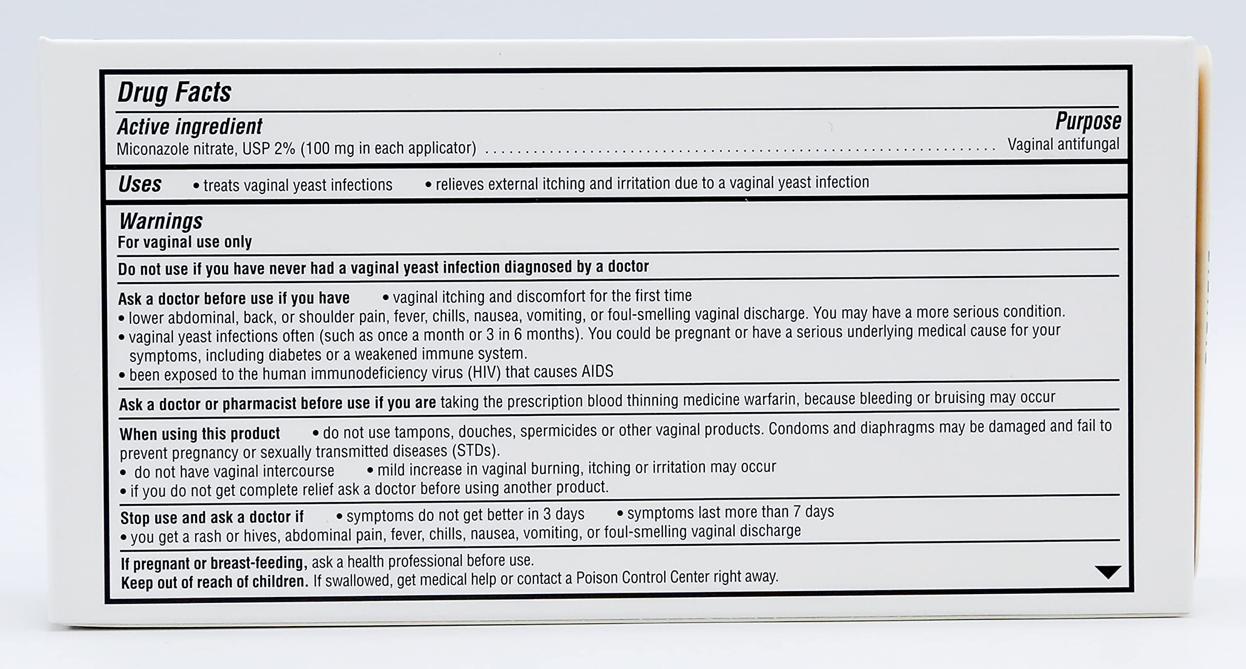 Quality Choice Miconazole Nitrate 2% 7 Day Vaginal Antifungal Cream, 1.59 Ounces (45g) - AB Mystery