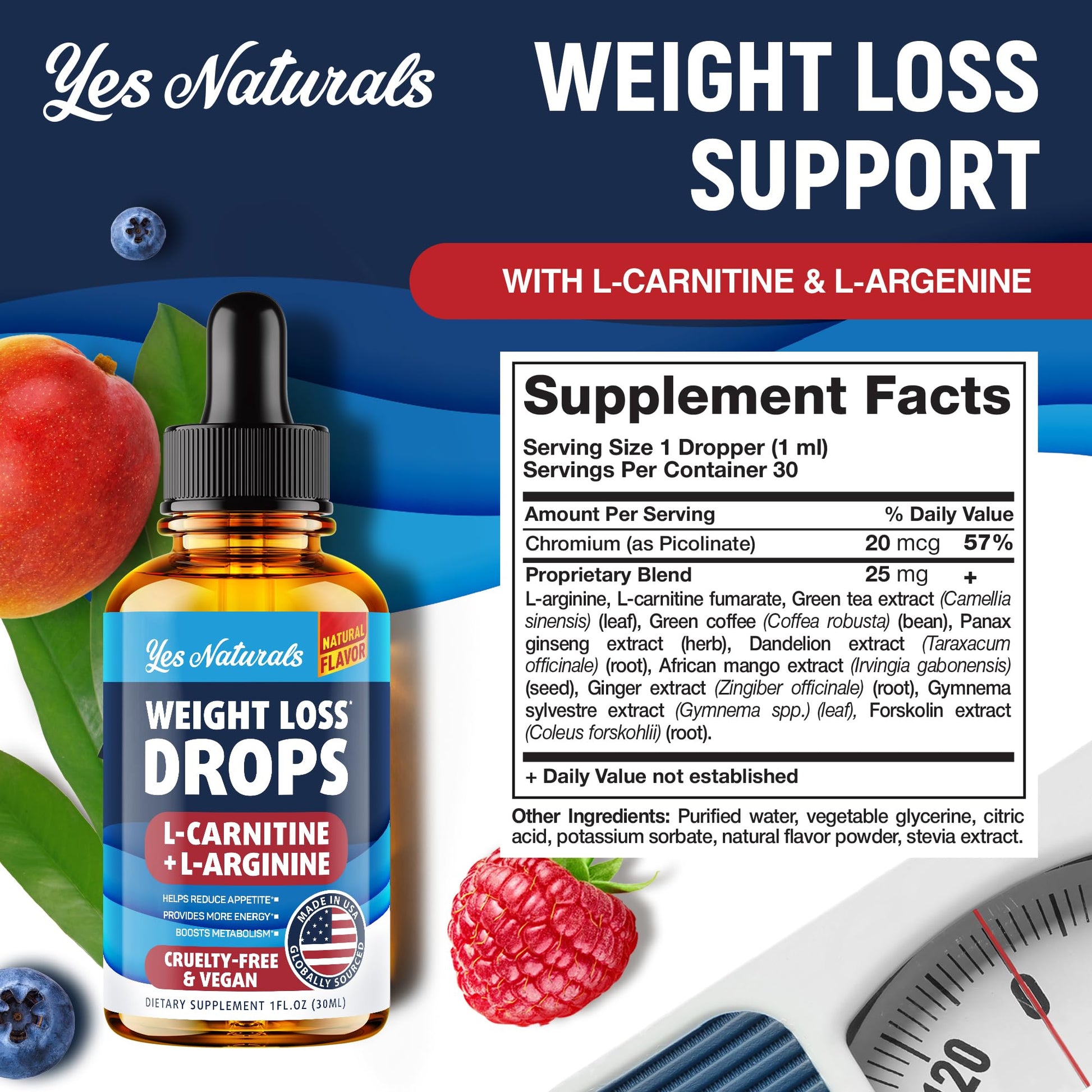 YES NATURALS! Weight Loss Drops - Natural Metabolism Booster & Appetite Suppressant - AB Mystery