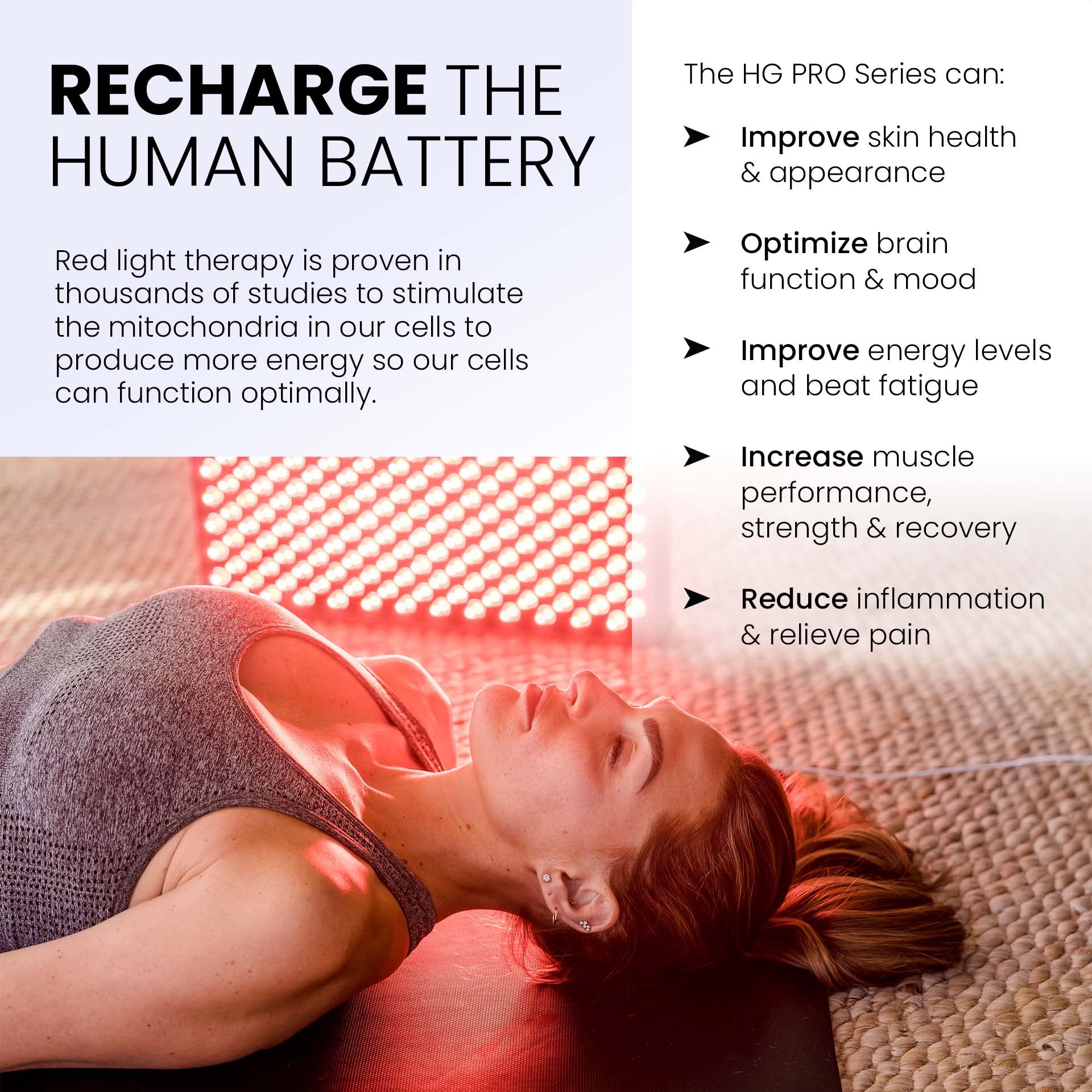 Hooga Red Light Therapy, 660nm 850nm Red Near Infrared, Dual Chip LEDs, Modular, 150 LEDs - AB Mystery