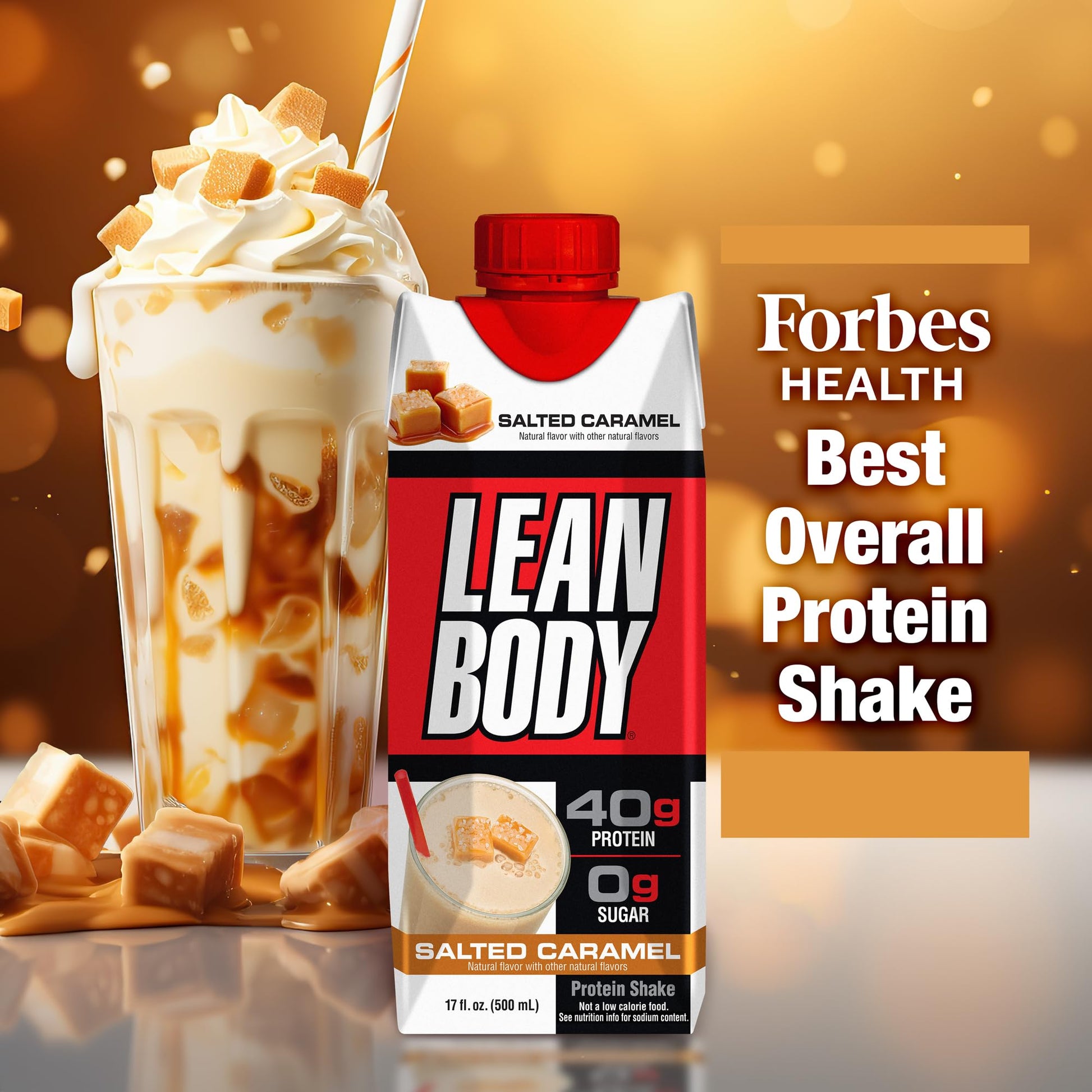 Lean Body Ready-to-Drink Salted Caramel Protein Shake, 40g Protein, Whey Blend - AB Mystery