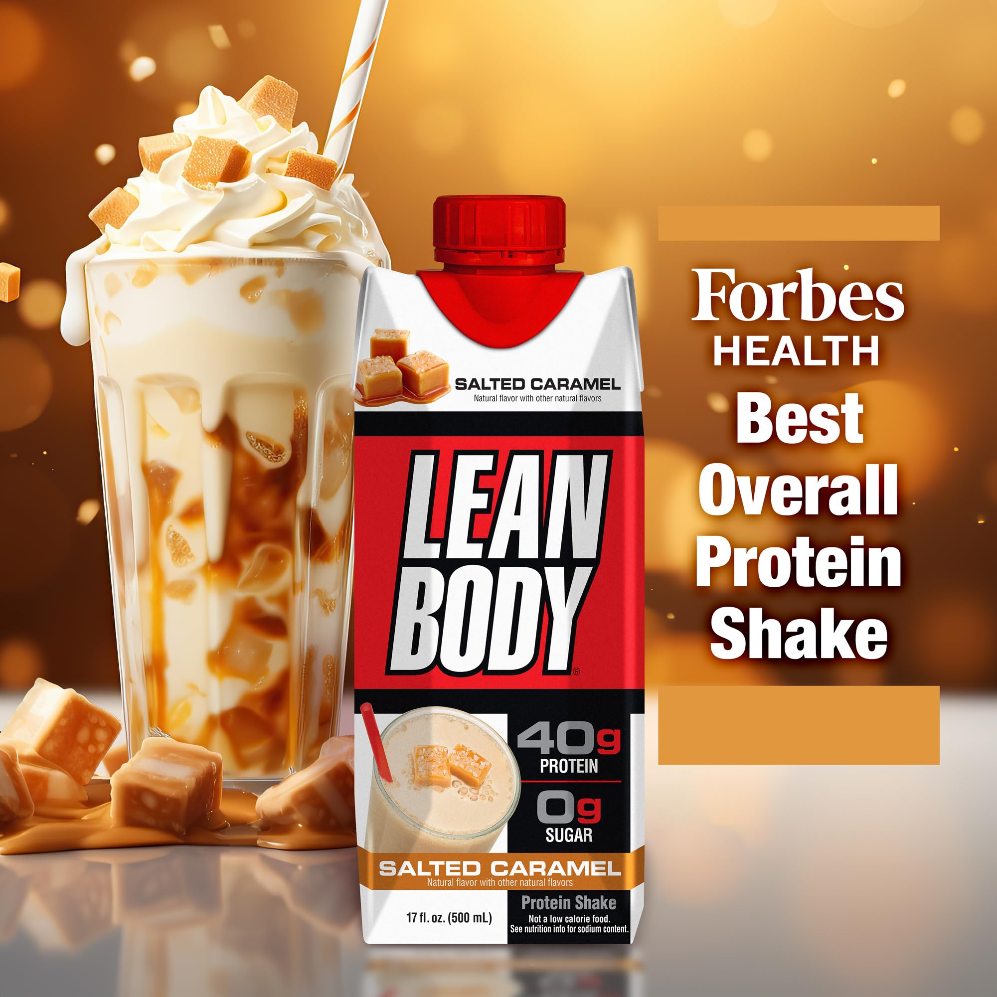 Lean Body Ready-to-Drink Salted Caramel Protein Shake, 40g Protein, Whey Blend - AB Mystery