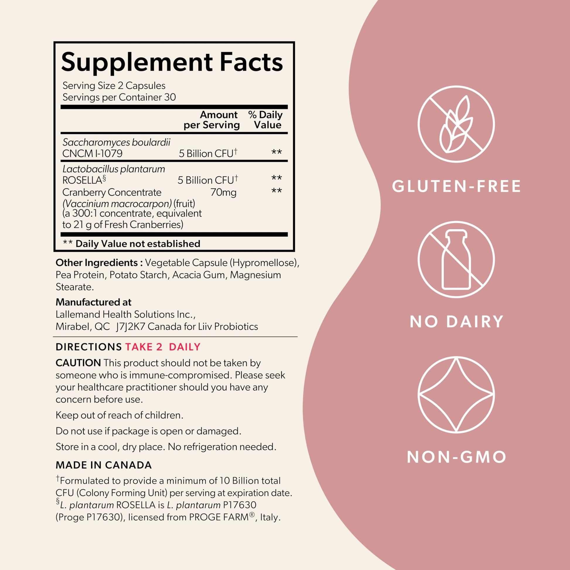 LiiV Women's Probiotics for Women Digestive Health, Vaginal pH Balance & Urinary Tract - AB Mystery