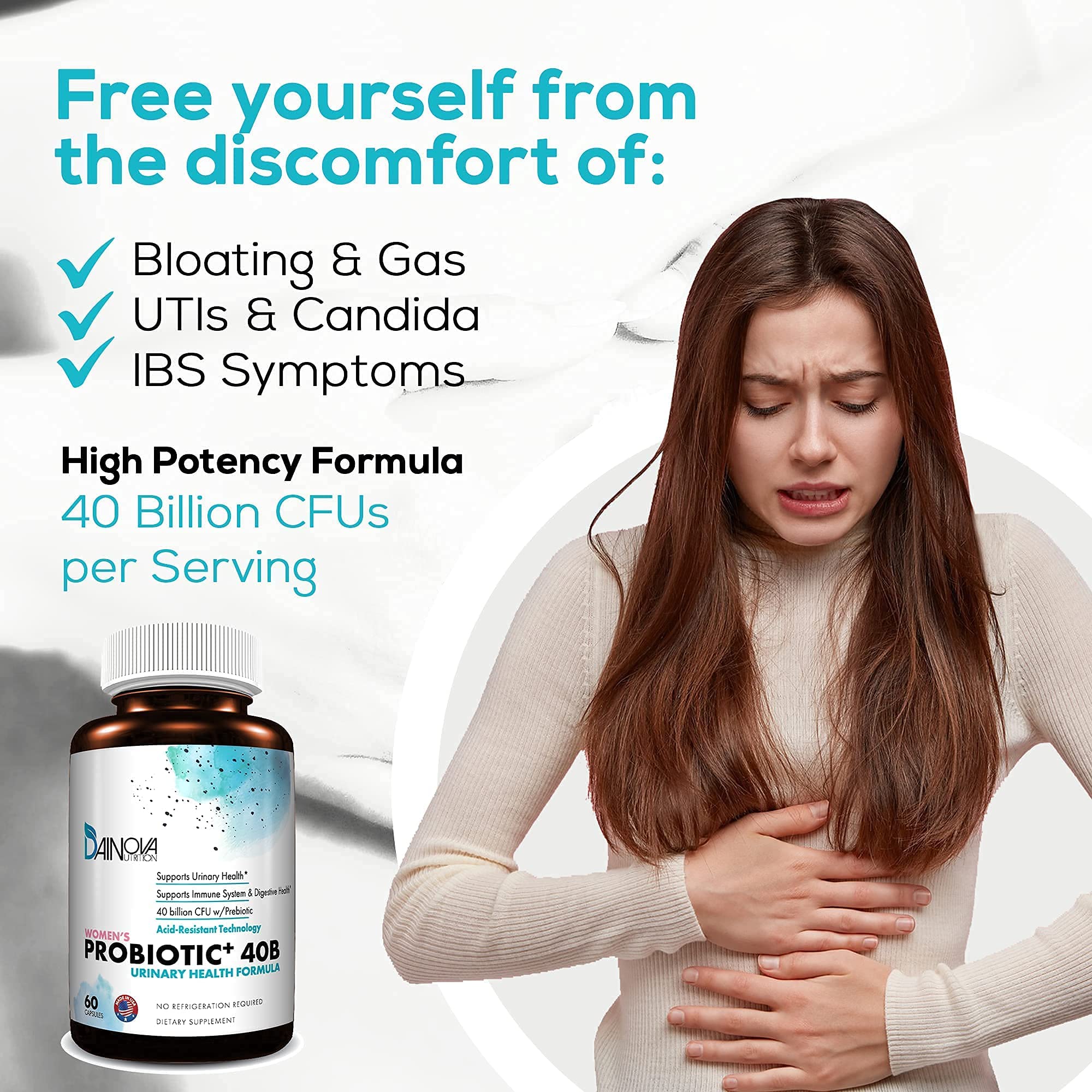 Dainova Nutrition D Mannose Capsules and Probiotics for Women Bundle I Urinary Tract - AB Mystery