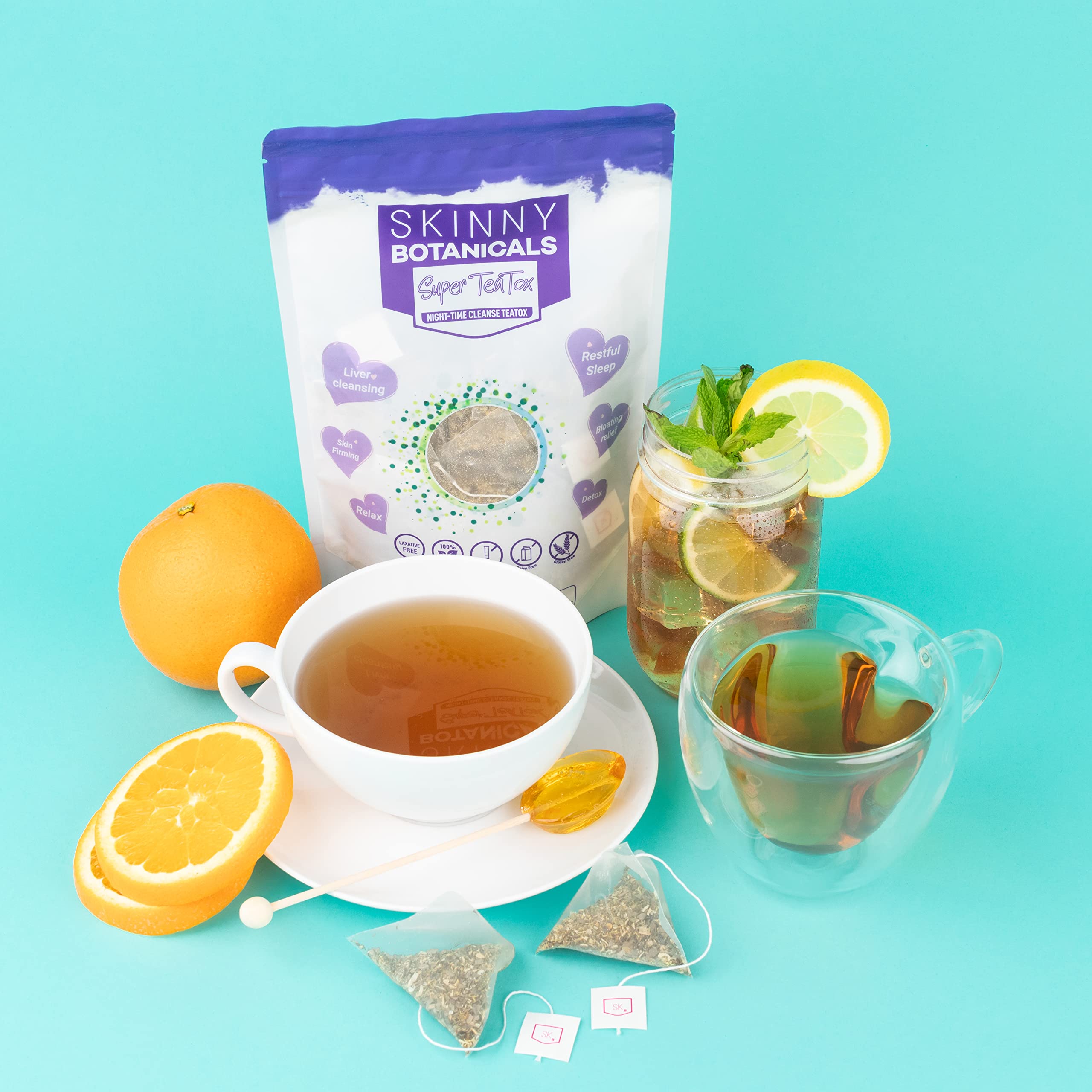 Skinny Botanicals Evening Detox Tea for Body Cleanse All Natural - Laxative-Free - AB Mystery