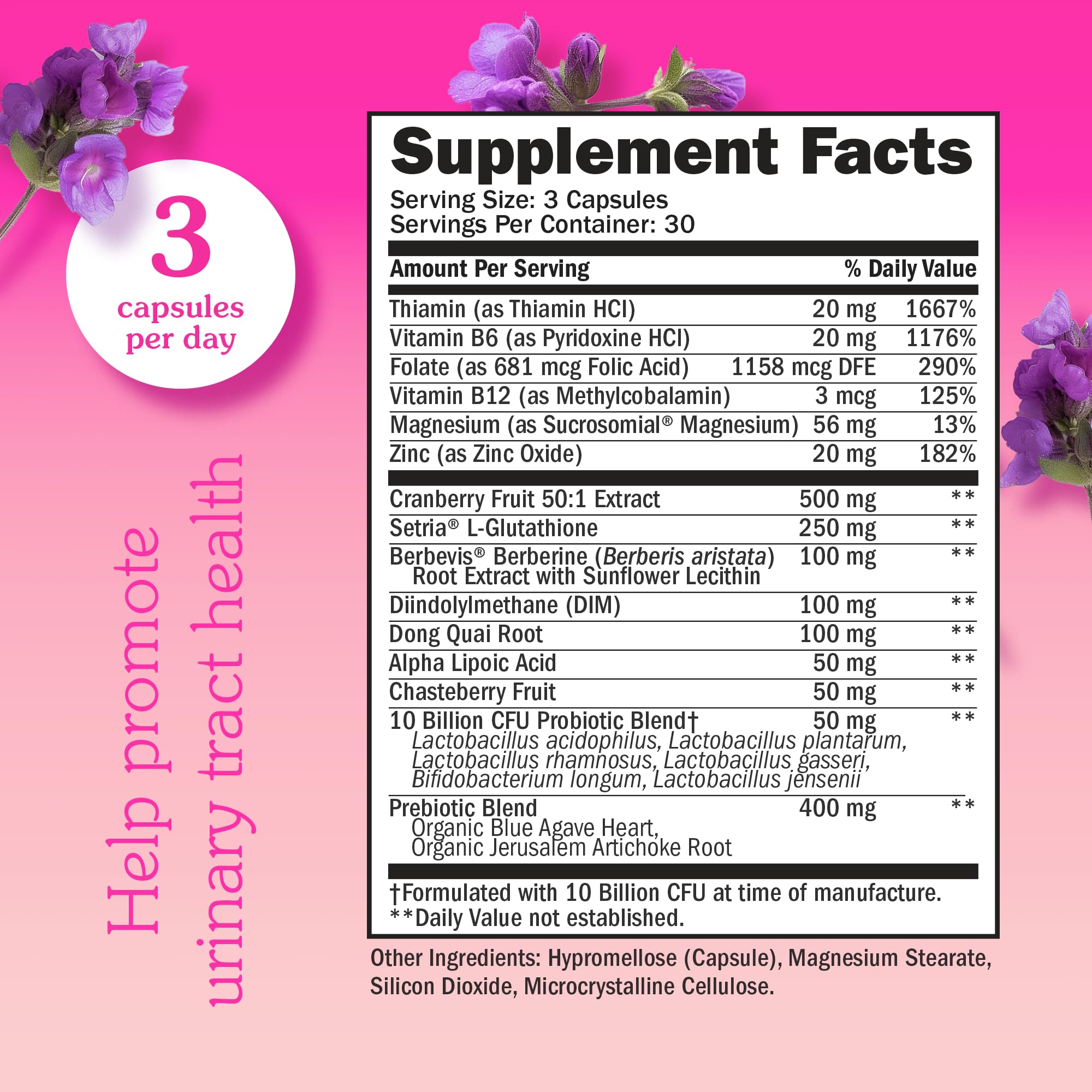 Seraphina 2-in-1 Vaginal Probiotics for Women + Hormone Balance - 90 Capsules for Complete Feminine - AB Mystery