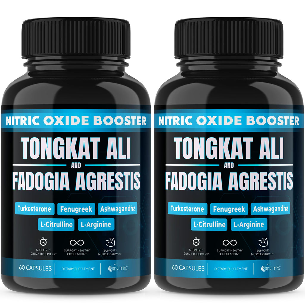 (2 Pack) Tongkat Ali Fadogia Agrestis Nitric Oxide Ashwagandha Supplement for Men 