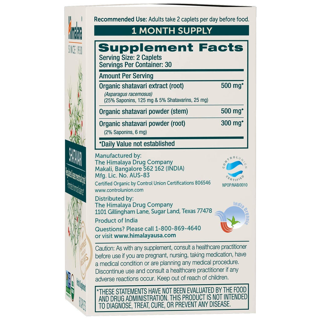 Himalaya Organic Shatavari for PMS, Menstrual Cramp Relief, Menopause Support, and Women's Health - AB Mystery
