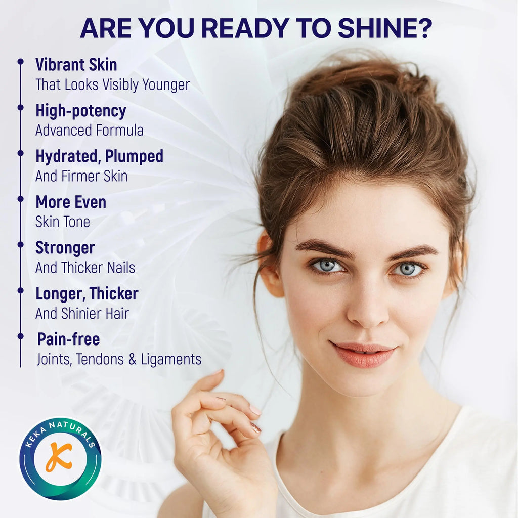 Hydrolysed Marine Collagen Peptides 2300mg - Enhanced with Hyaluronic Acid & Vitamin C - AB Mystery