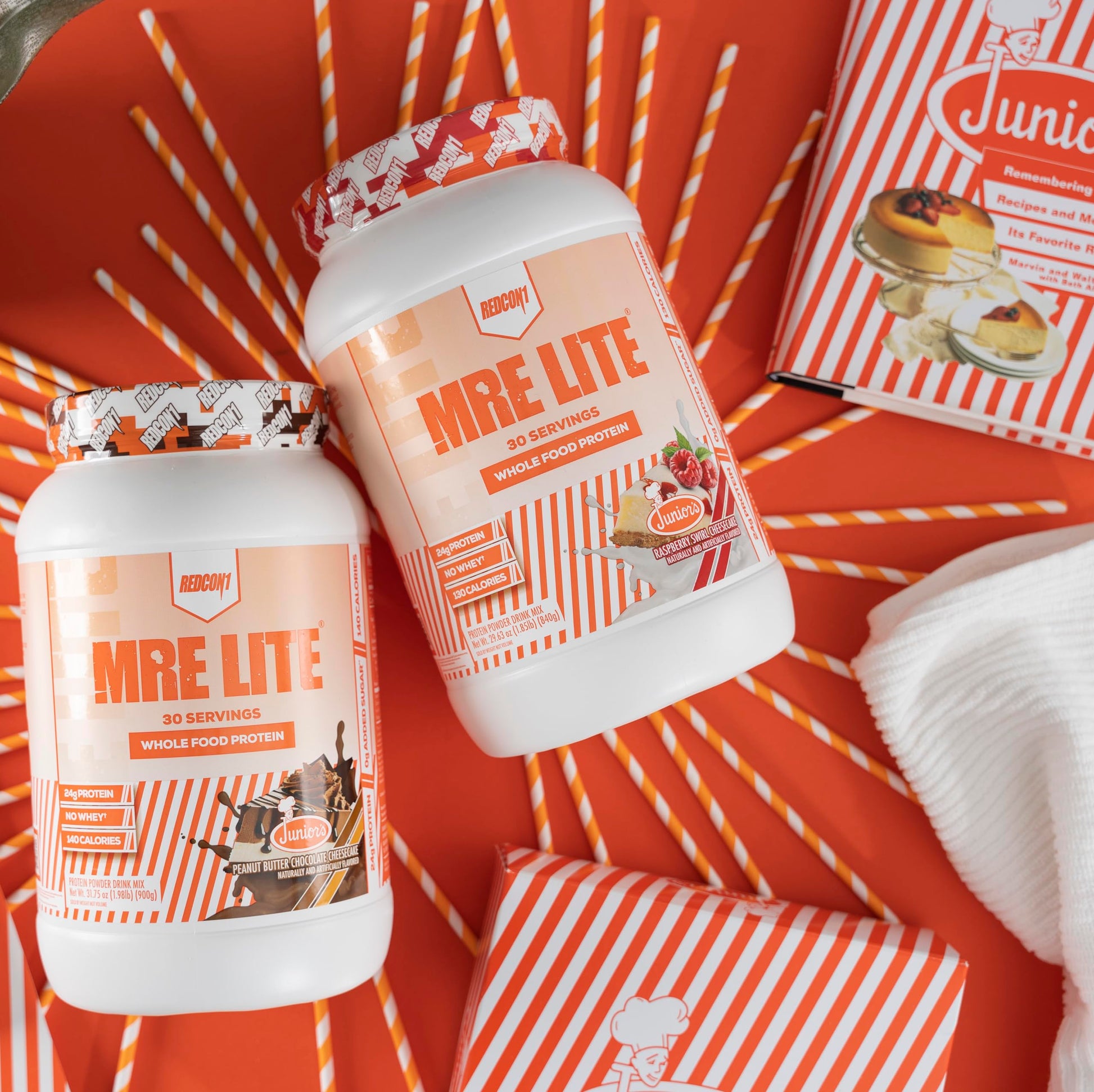 REDCON1 MRE Lite Whole Food Protein Powder, Juniors, Peanut Butter Chocolate - AB Mystery