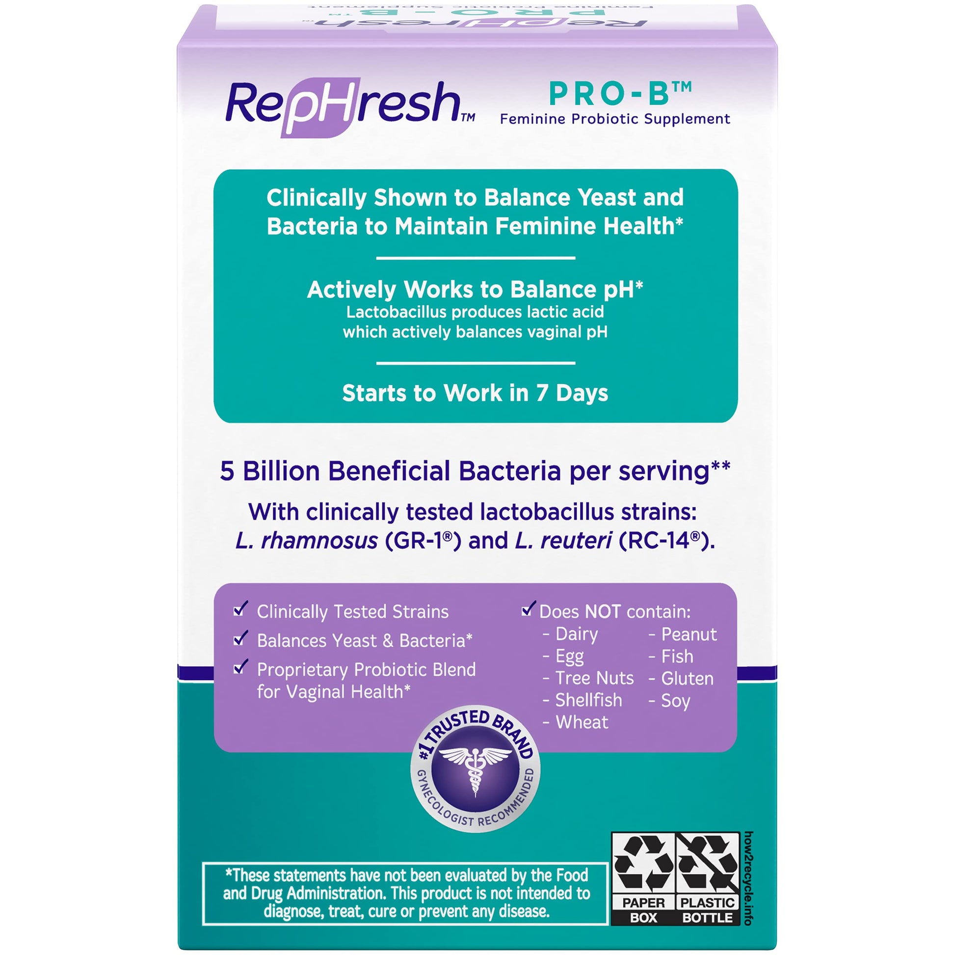 RepHresh Pro-B Probiotic Feminine Supplement - AB Mystery
