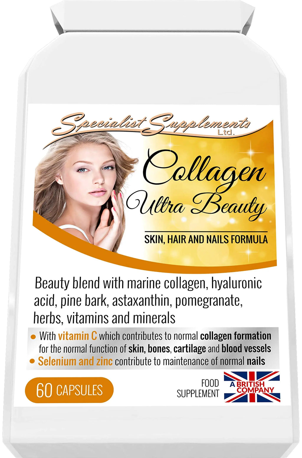 Specialist Supplements Collagen Ultra Beauty Marine Collagen, Hyaluronic Acid, Vitamin, Mineral - AB Mystery