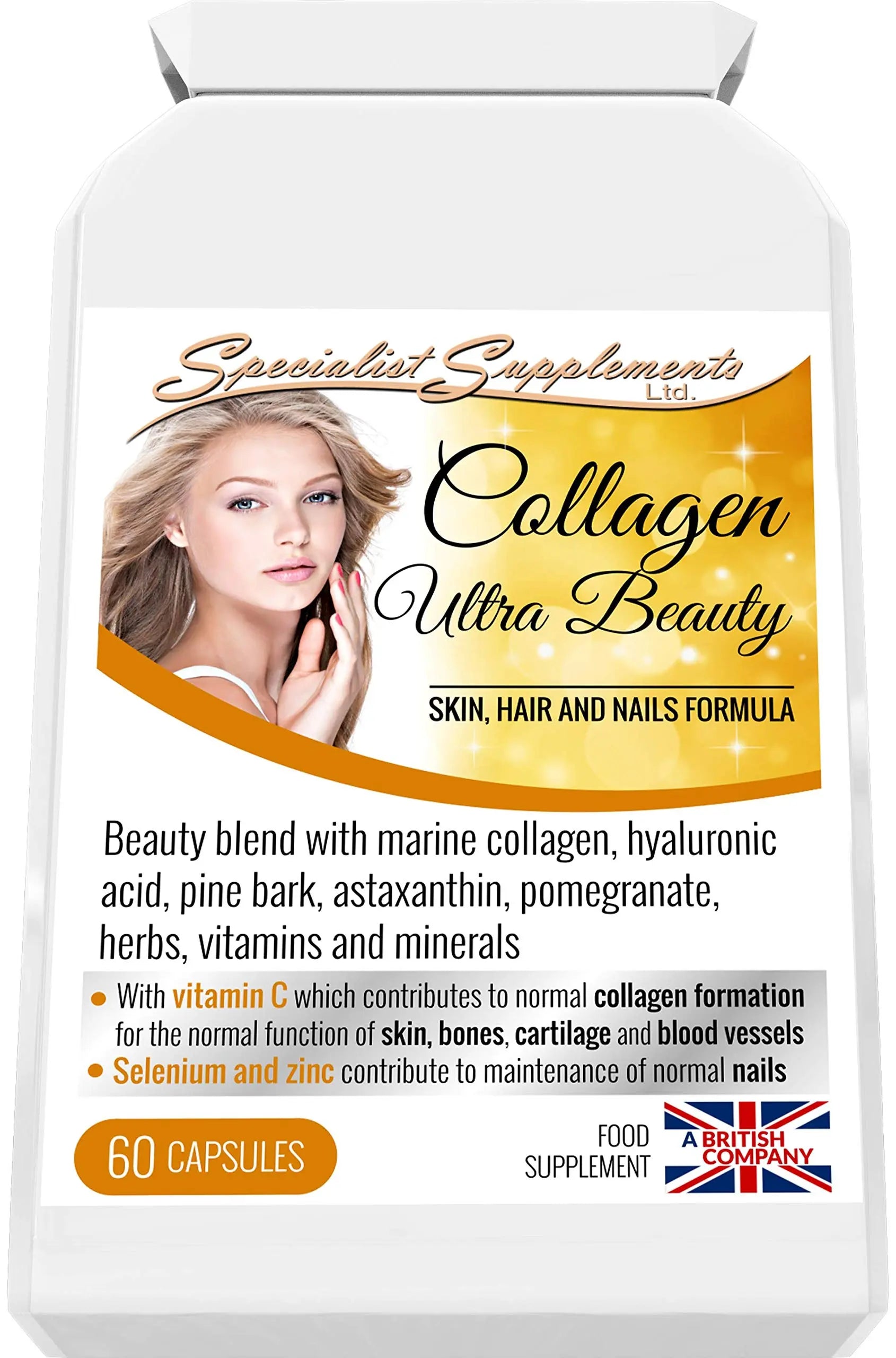 Specialist Supplements Collagen Ultra Beauty Marine Collagen, Hyaluronic Acid, Vitamin, Mineral - AB Mystery