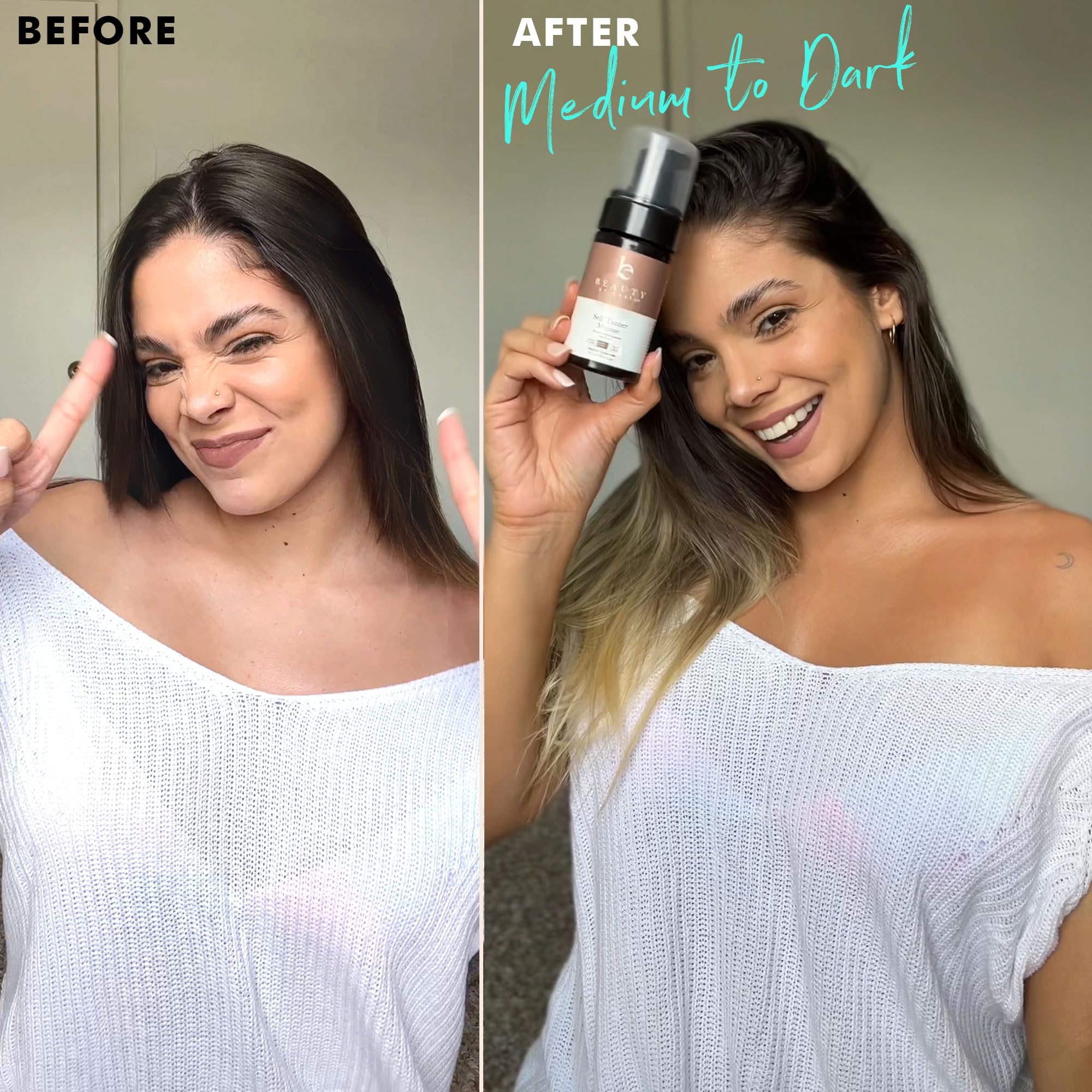 Self Tanner Tanning Mousse Kit - USA Made with Natural & Organic Ingredients - AB Mystery