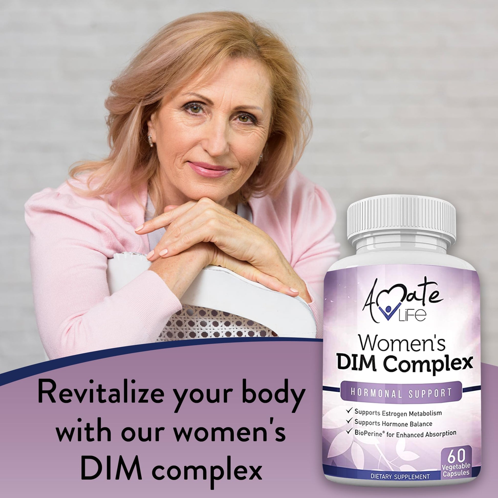 Women’s DIM Complex 150mg - Bioperine Estrogen Balancing Pills for Menopause & Hot Flashes Relief - AB Mystery