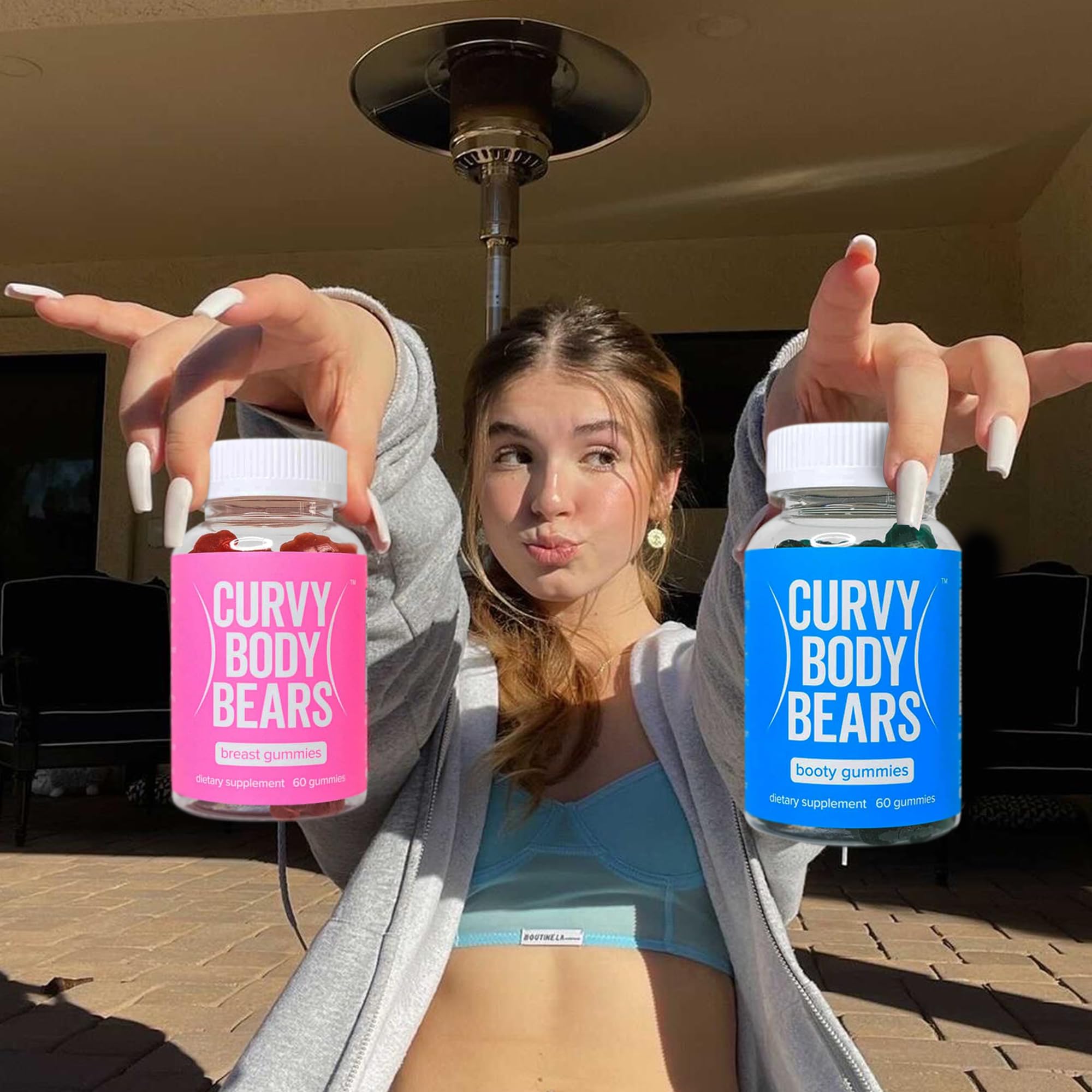 Curvy Body Bears Gummies Combo Pack - Chest and Bum Gummies - Workout Aid - AB Mystery