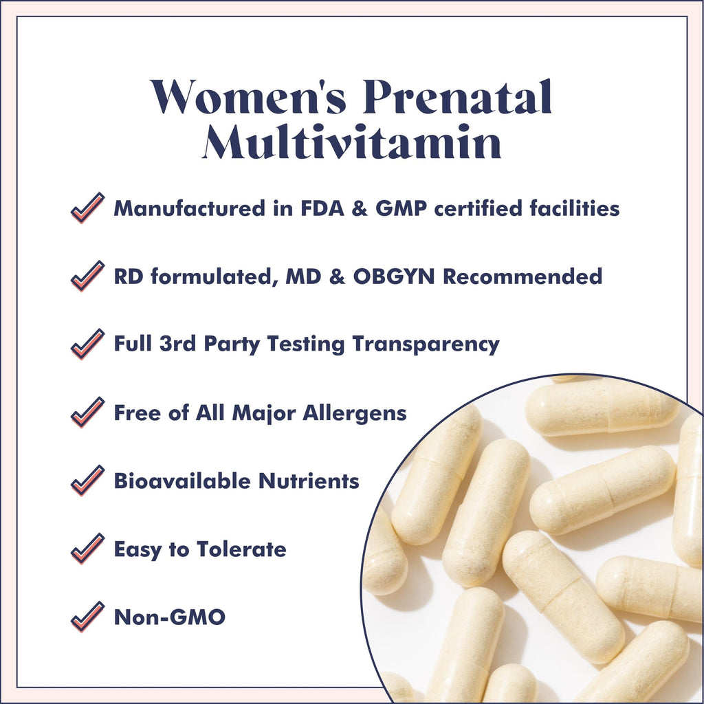 FullWell Prenatal Vitamins | Choline, folate, Vitamin D for fetal Growth, Brain Development FullWell