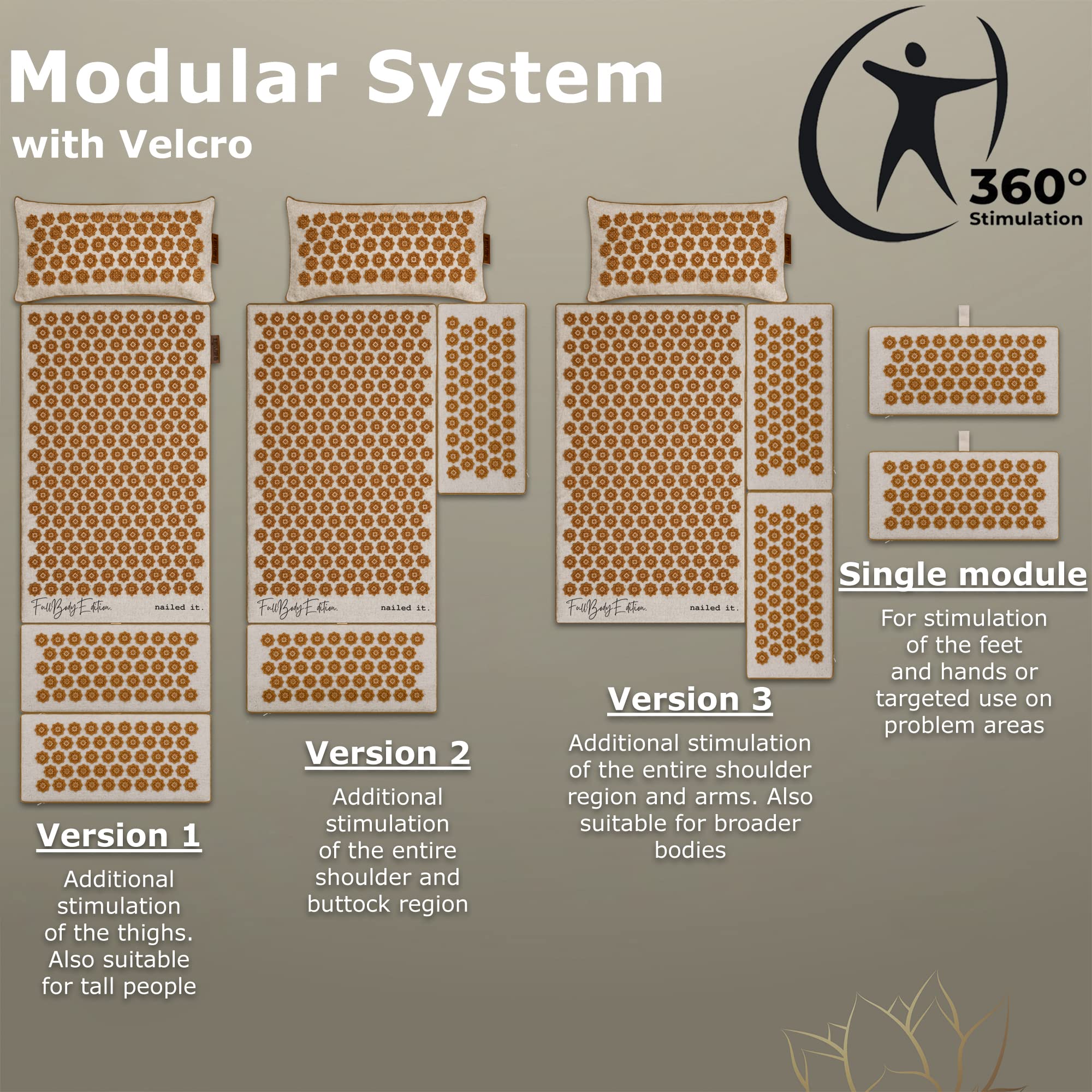 Glanzstück Berlin® Health Collection XXL Acupressure Mat Set for Full Body for Tension Headaches - AB Mystery