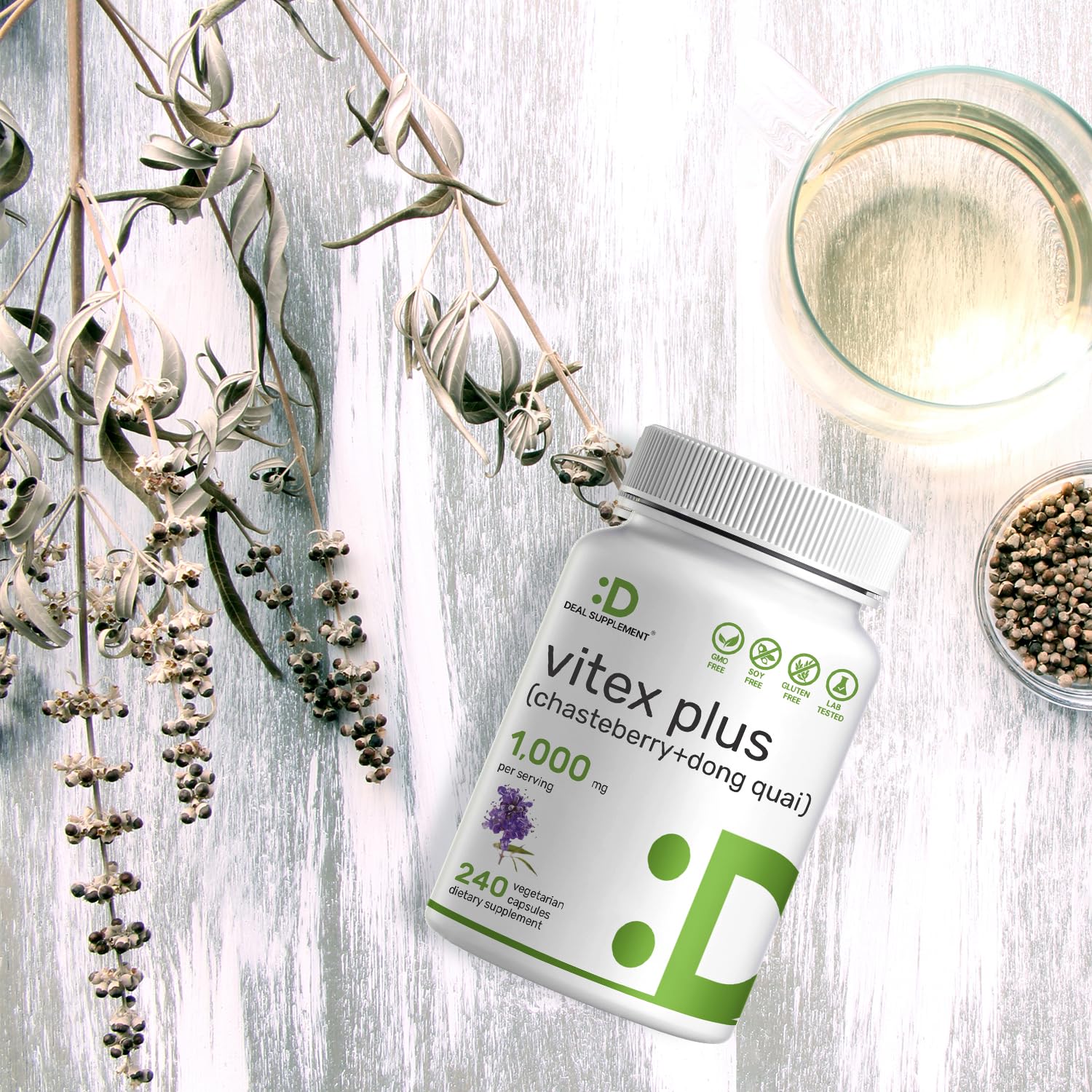 Vitex Supplement for Women – Vitex Chasteberry Supplement 1000mg Per Serving Plus Dong Quai Root - AB Mystery