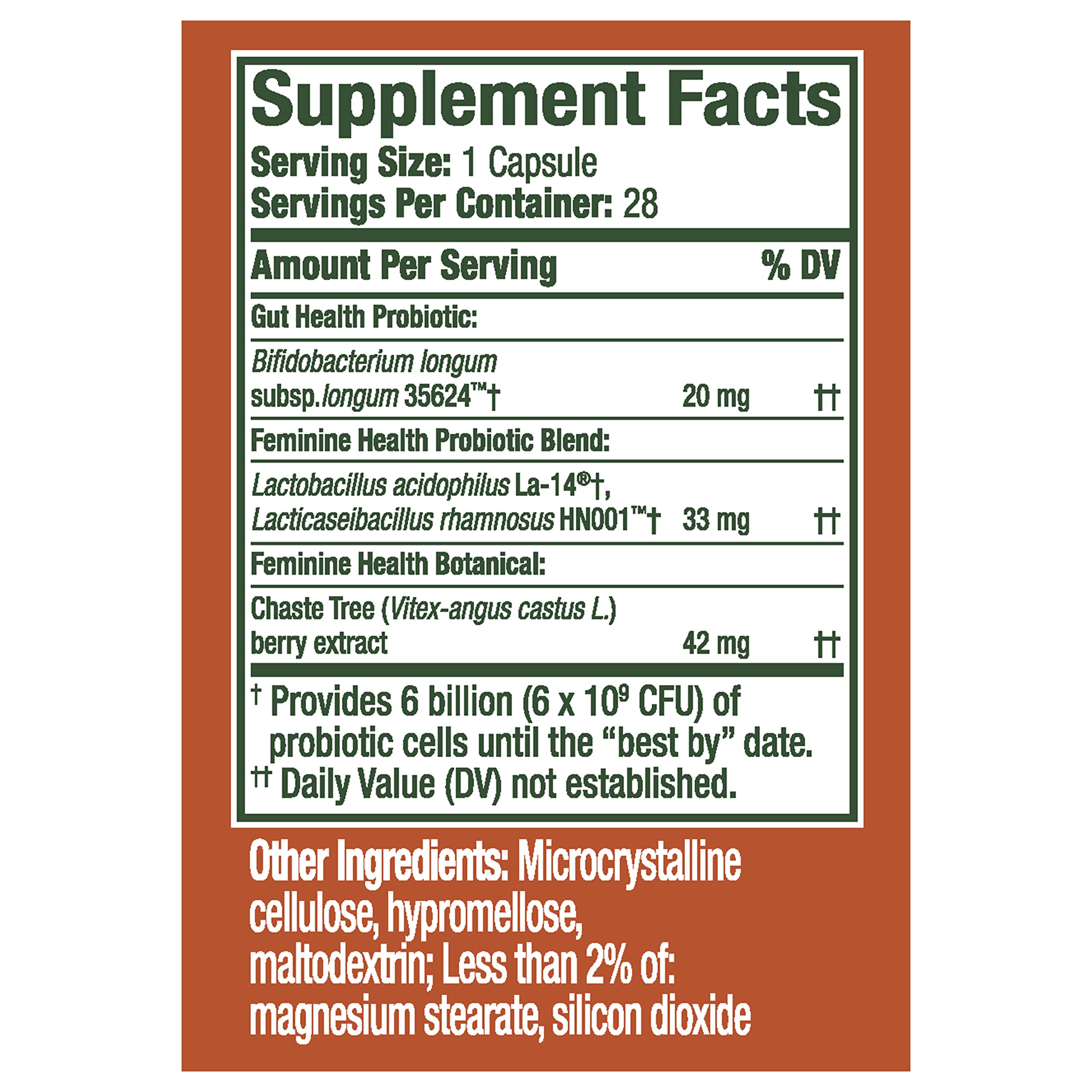 Align Probiotic, Women's Dual Action, Probiotics for Women, Multi-Strain Probiotic with Chaste Tree - AB Mystery