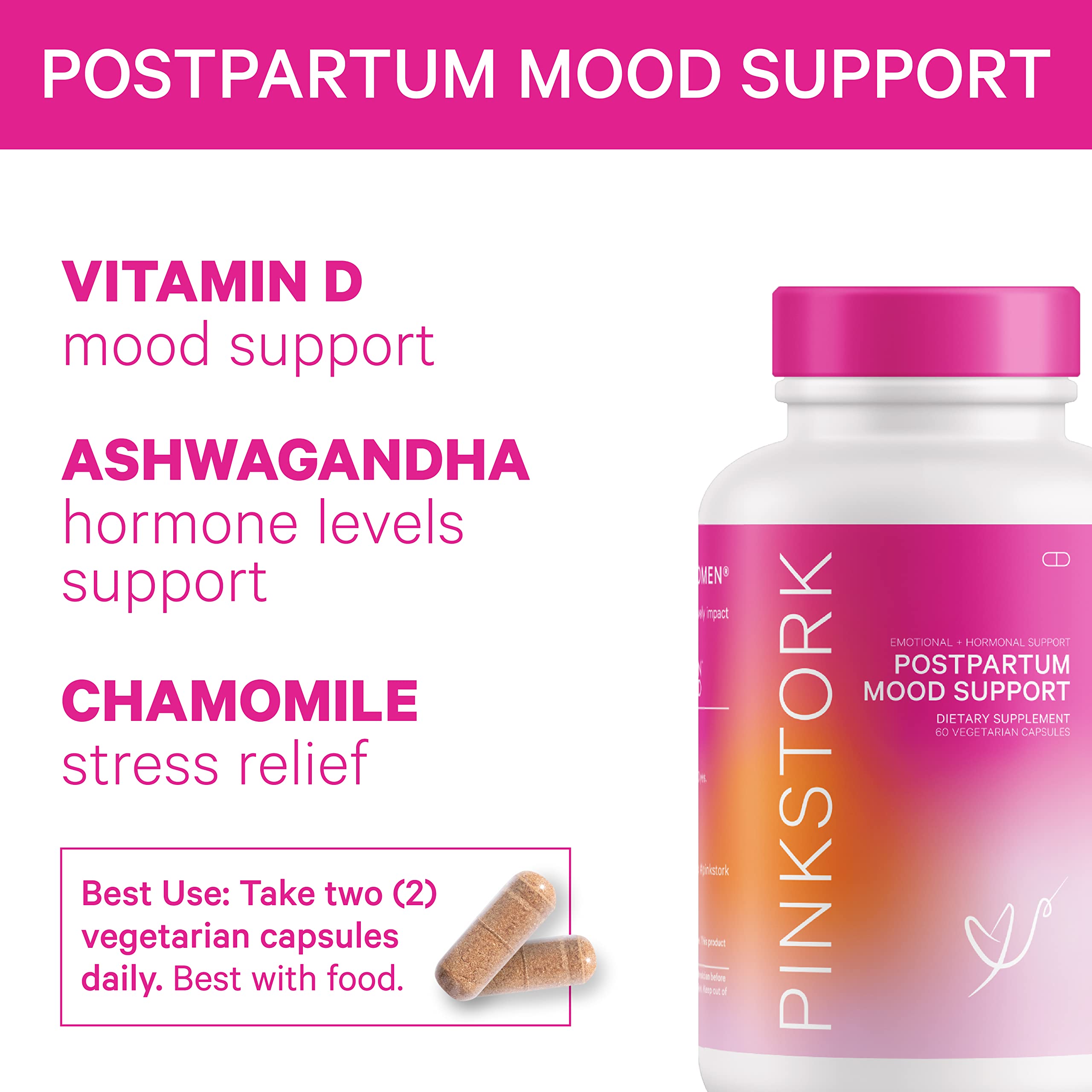 Pink Stork New Mom Necessities Bundle: Postnatal Vitamin with DHA and Folic Acid, Lactation Probiotic Pink Stork