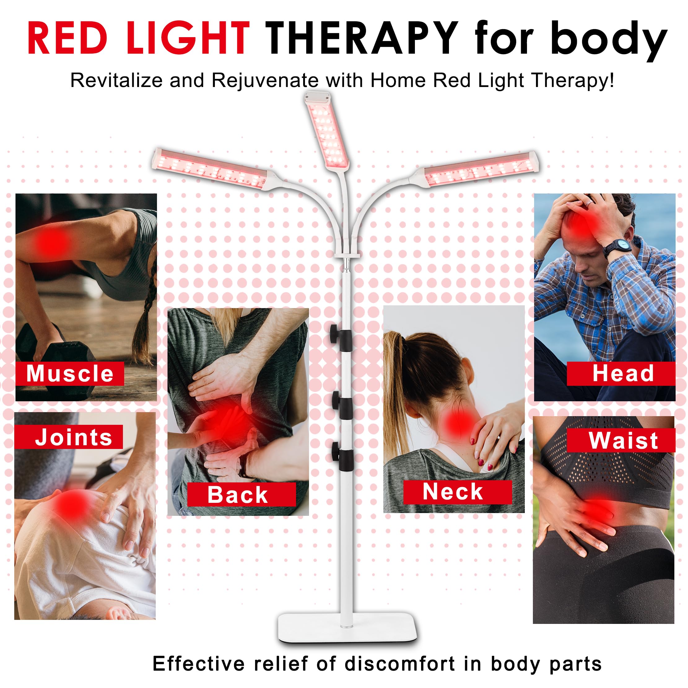 Akarishin Red Light Therapy Lamp- 660nm Red Light,850nm & 940nm Infrared Light Therapy - AB Mystery