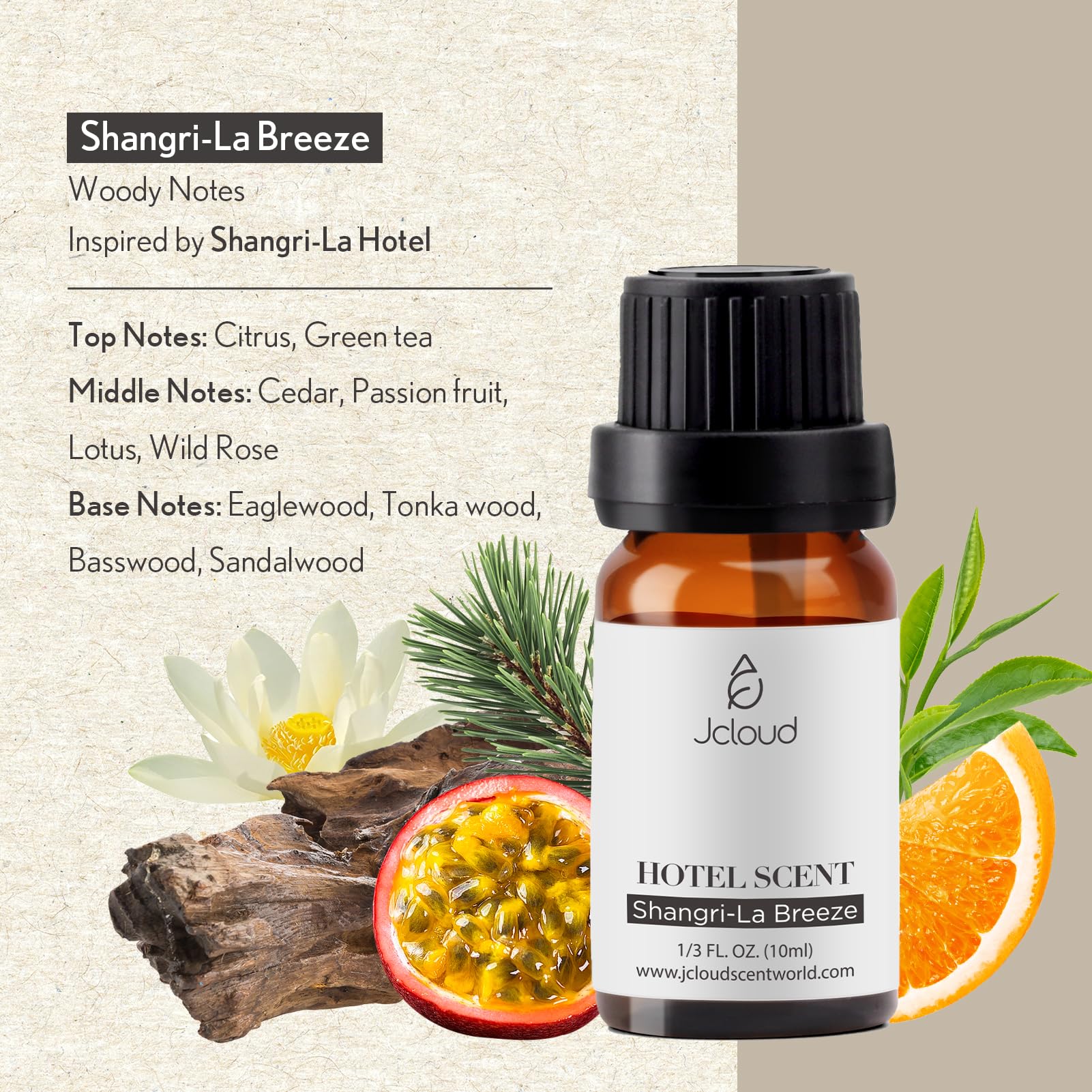JCLOUD Shangri-La Breeze Essential Oil Inspired by Shangri-La Hotel | Hotel Collection - Pure Aromatherapy - AB Mystery