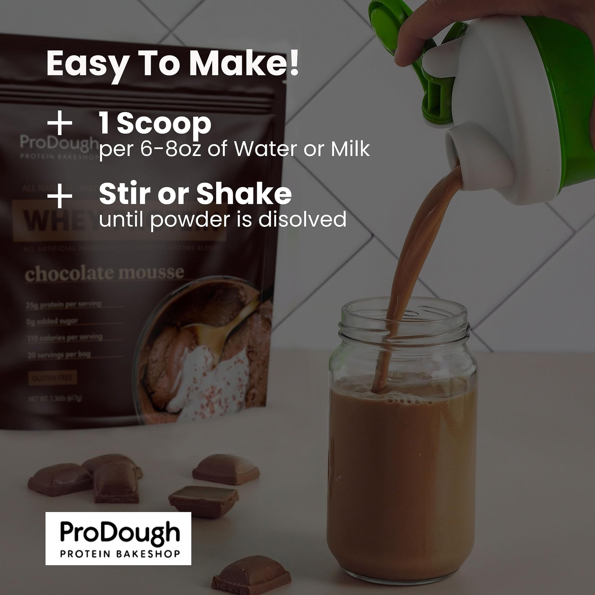 ProDough Gourmet Whey Isolate Hydrolized Protein Powder for Shake Mix- Easy Digest - AB Mystery