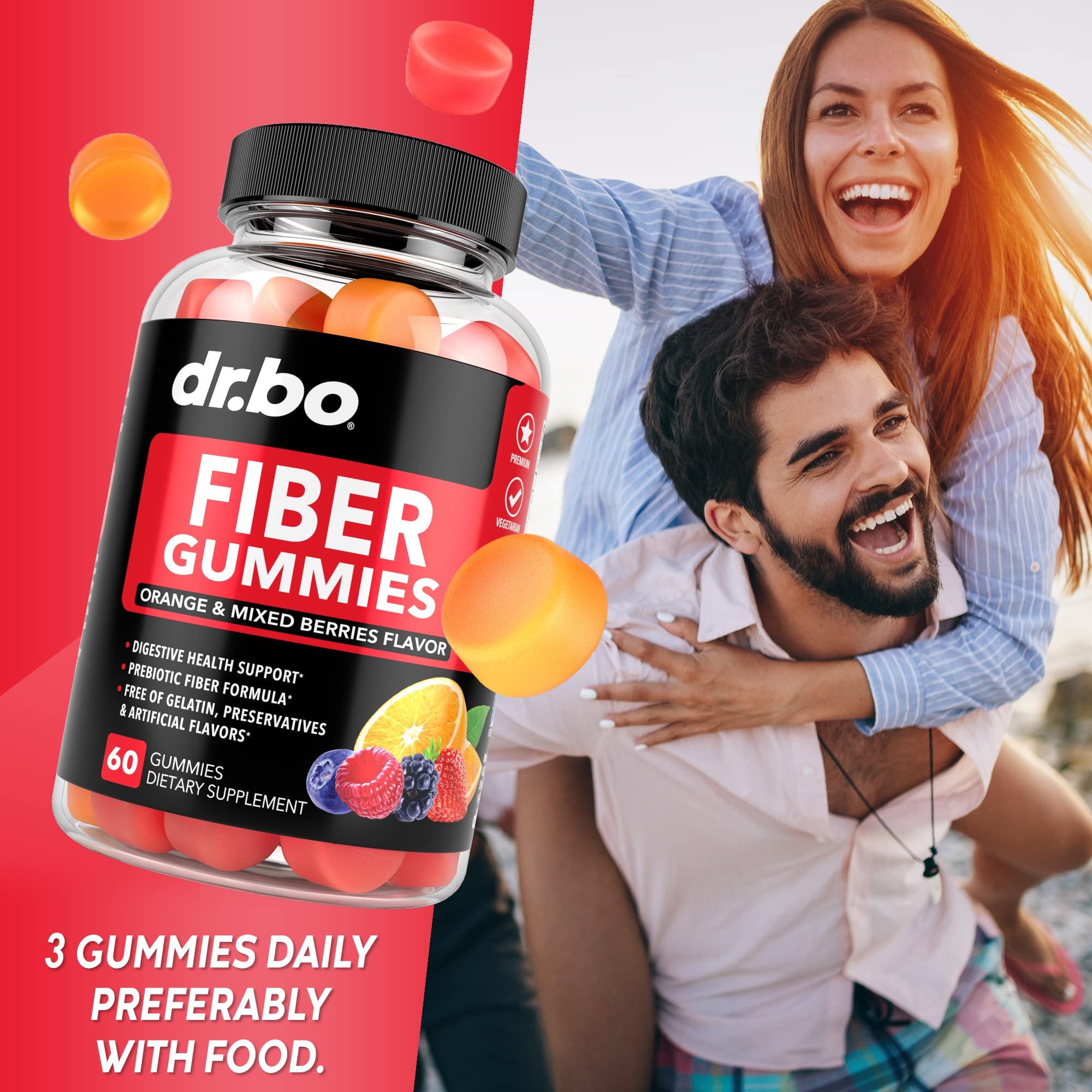 Fiber Gummies for Adults & Kids - Tasty Gummy Prebiotic Fiber Supplement for Max Digest - AB Mystery
