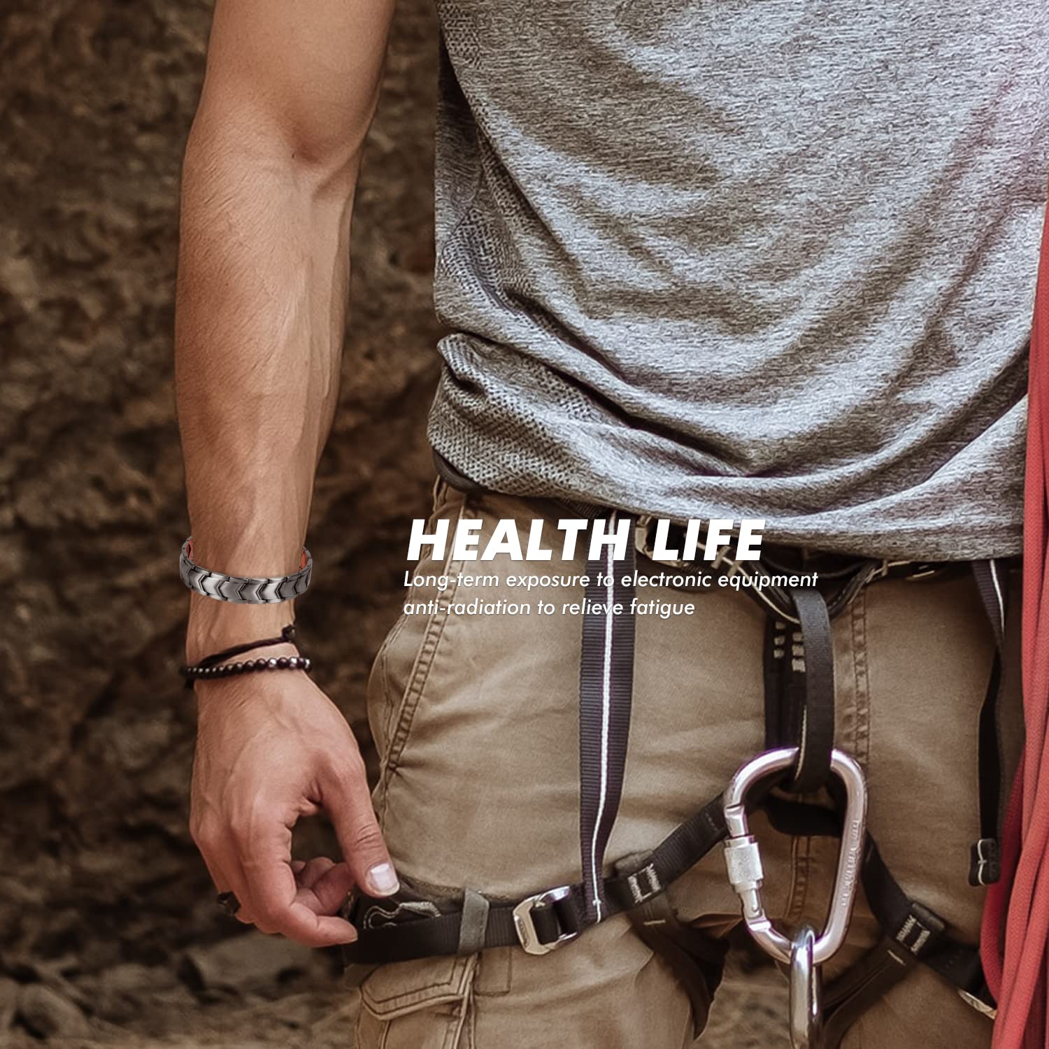 Auinz - Copper Bracelets for Men - 99.99% Solid Pure Copper Magnetic Bracelets Double-Row - AB Mystery