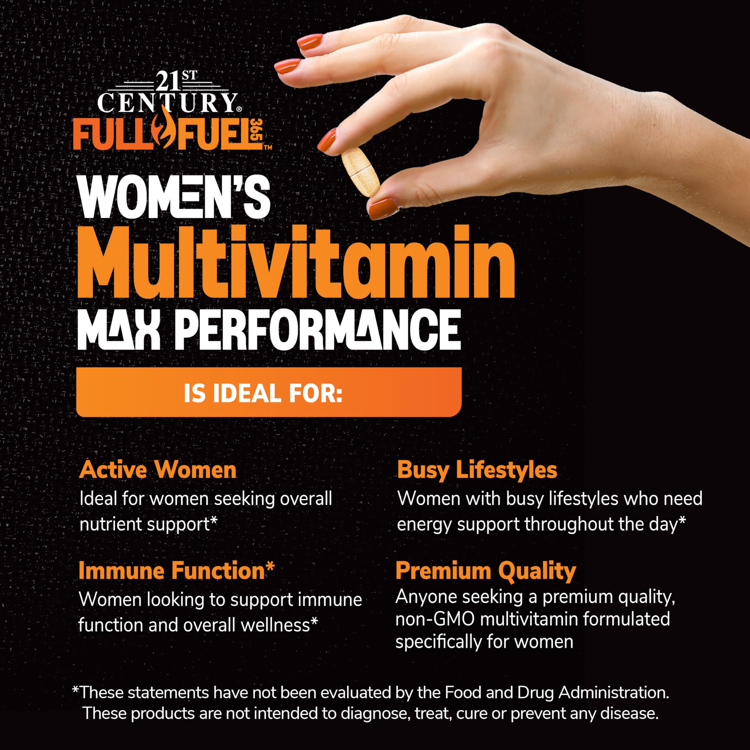 21st Century Full Fuel 365 Active Women’s Multivitamin, 120 Tablets, Daily Vitamins and Minerals for Energy, Muscle Support, Immune Health - AB Mystery